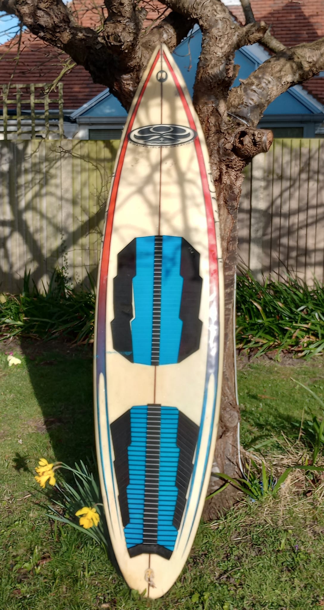 Pat Rawson shaped surfboard from the mid nineties