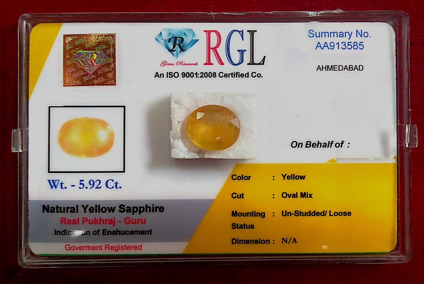 Real Rashi Gemstone