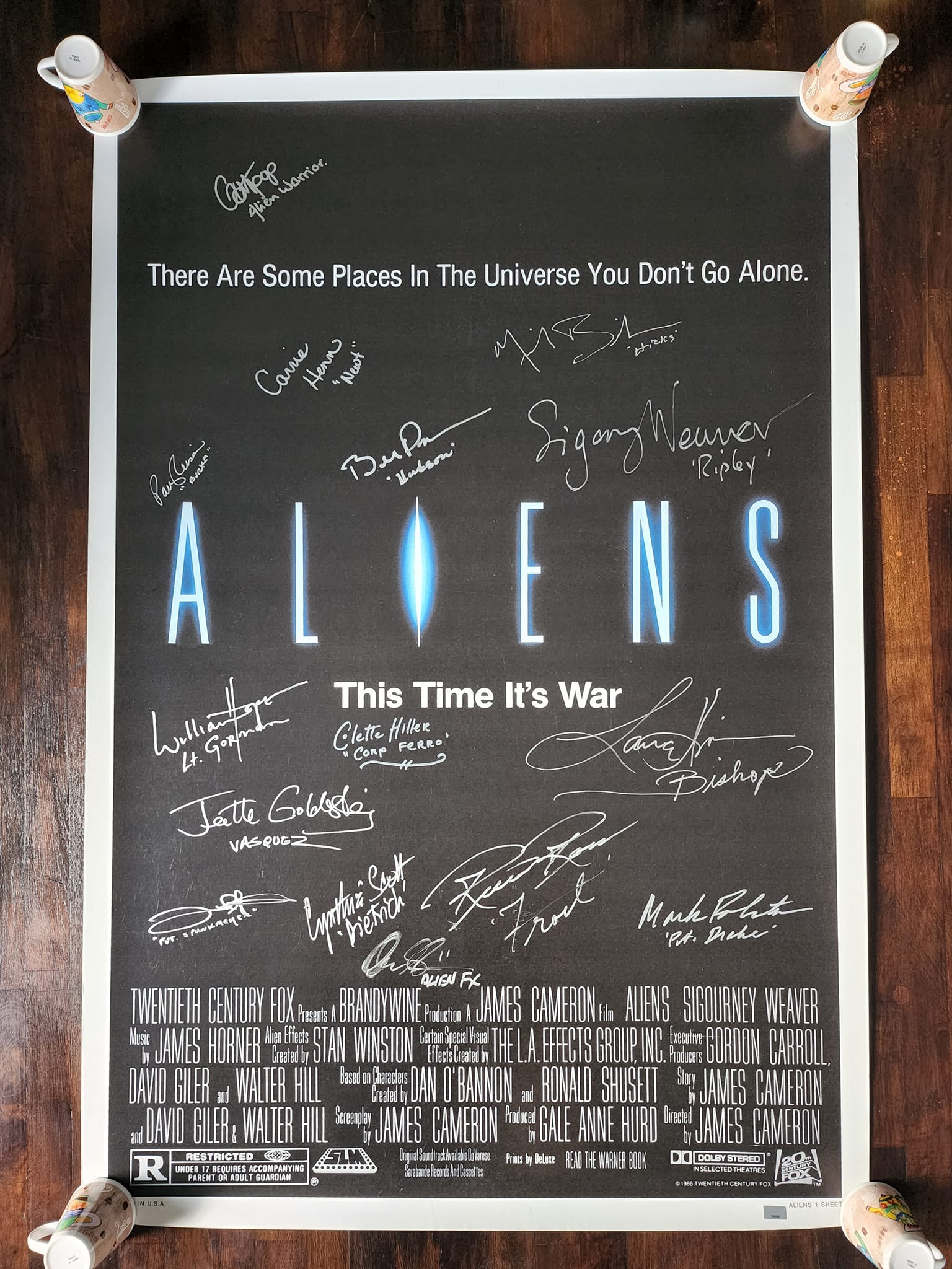 Sigourney Weaver signed Alien posters received