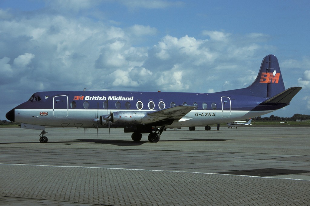 A scene from 50 years ago as British Midland Airways Vickers