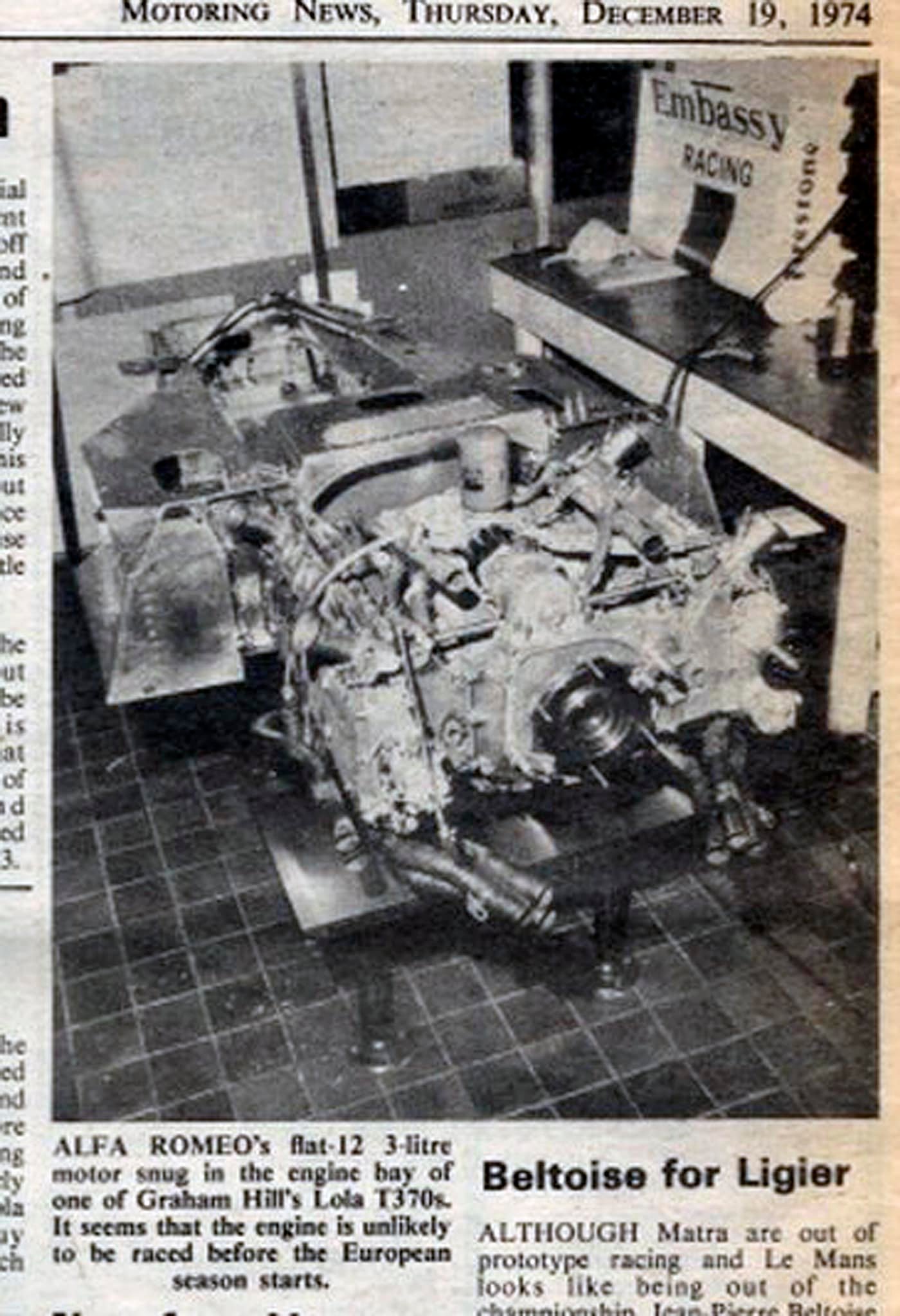 Graham Hill's Embassy Racing Lola T370 model kit build