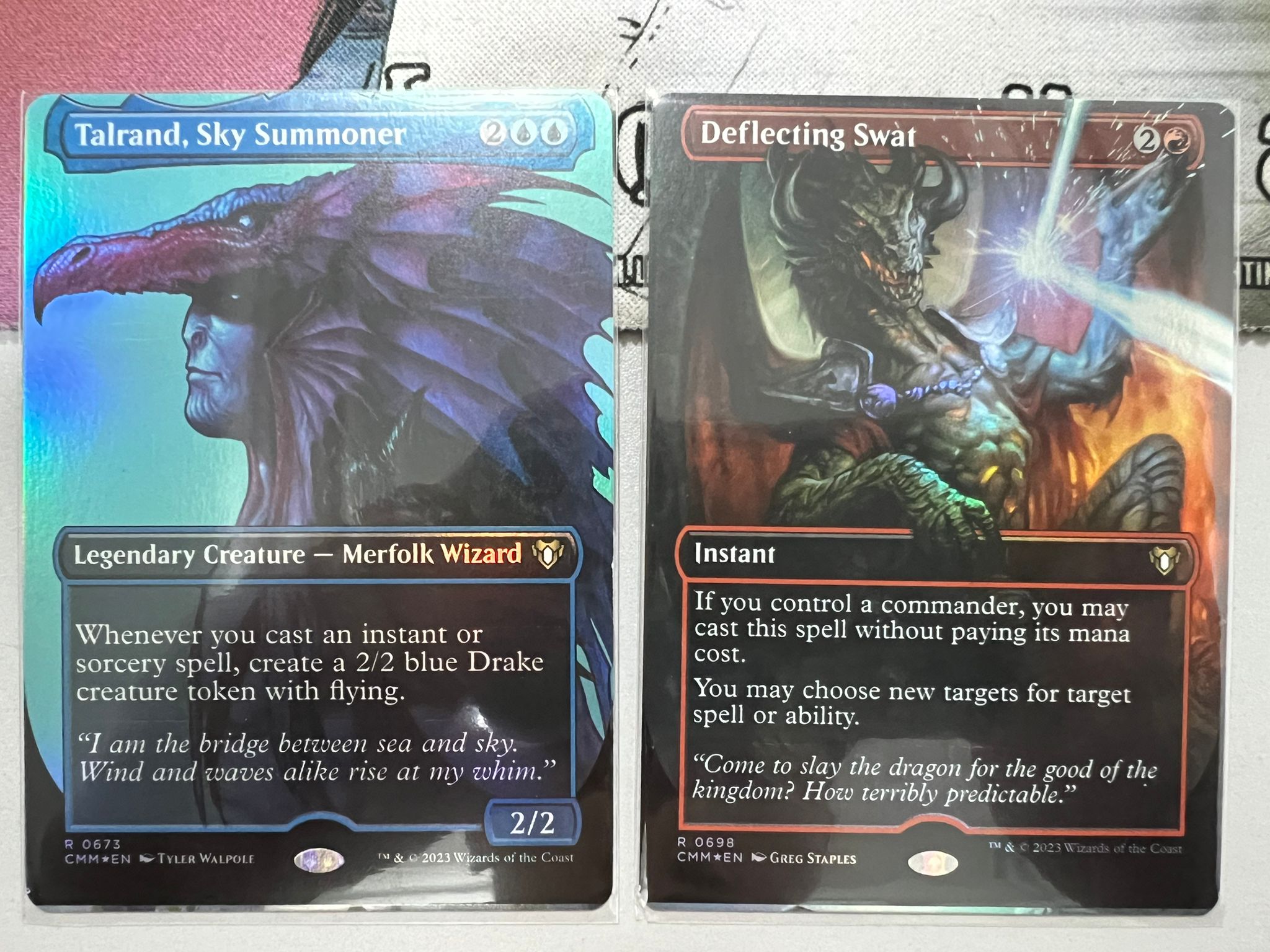 What is a borderless deflecting swat card missing foil stamp?
