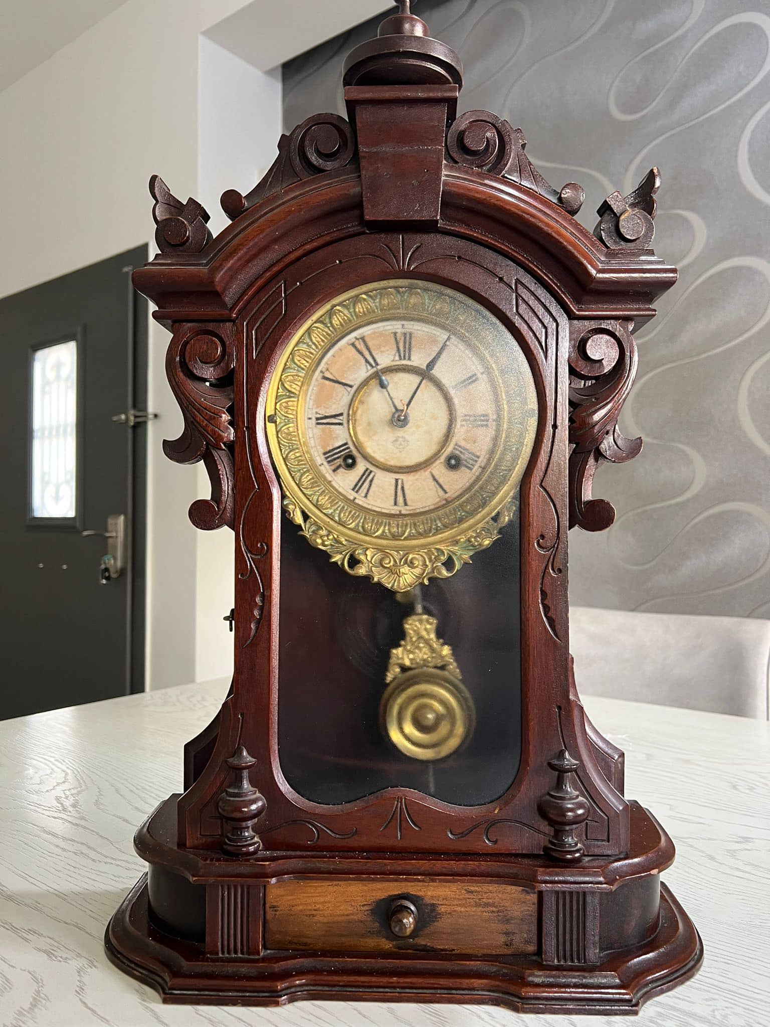 Ansonia Clock Co. award-winning New York mantle clock