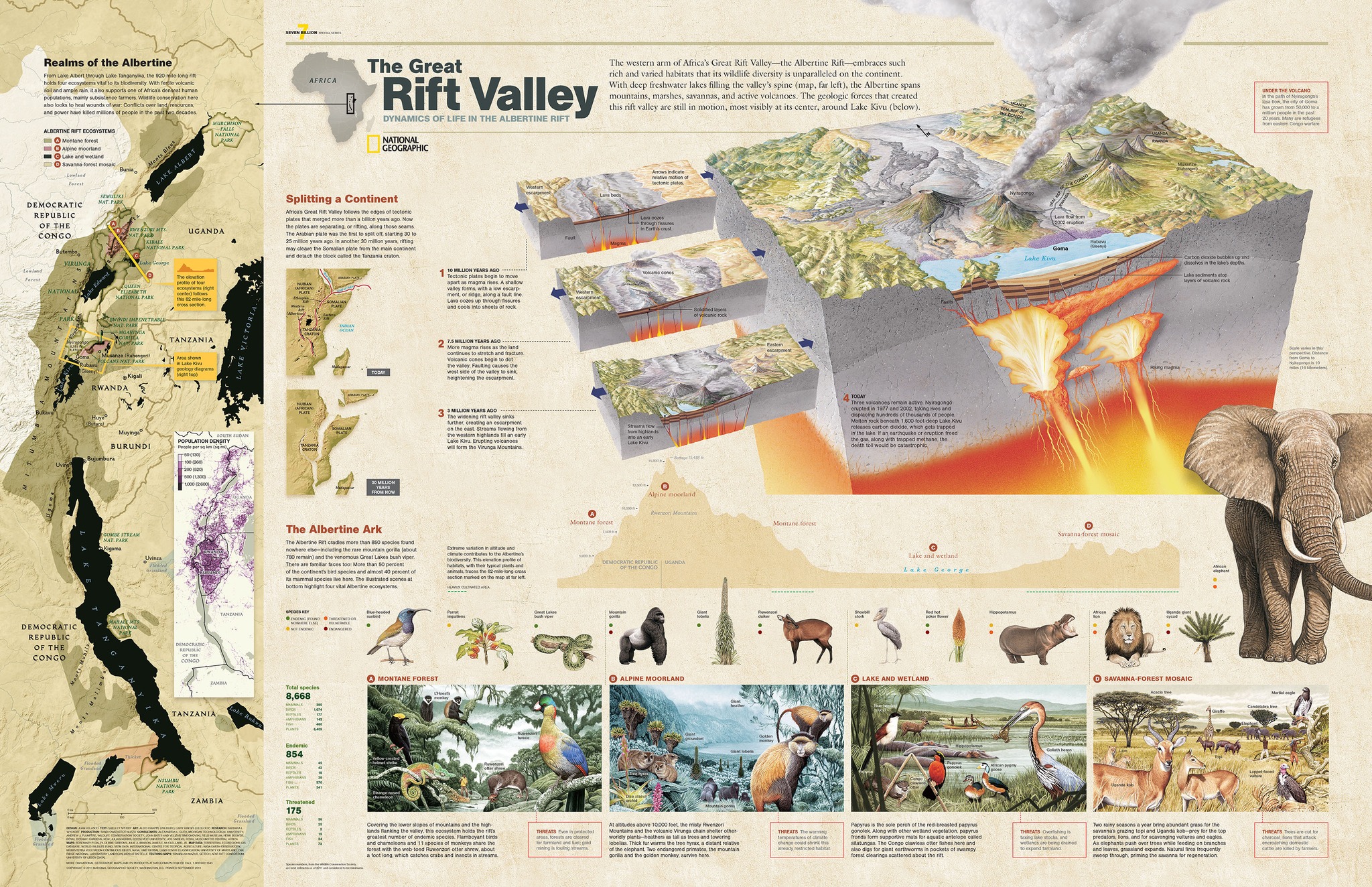 National Geographic Maps - The western arm of Africa’s Great Rift ...
