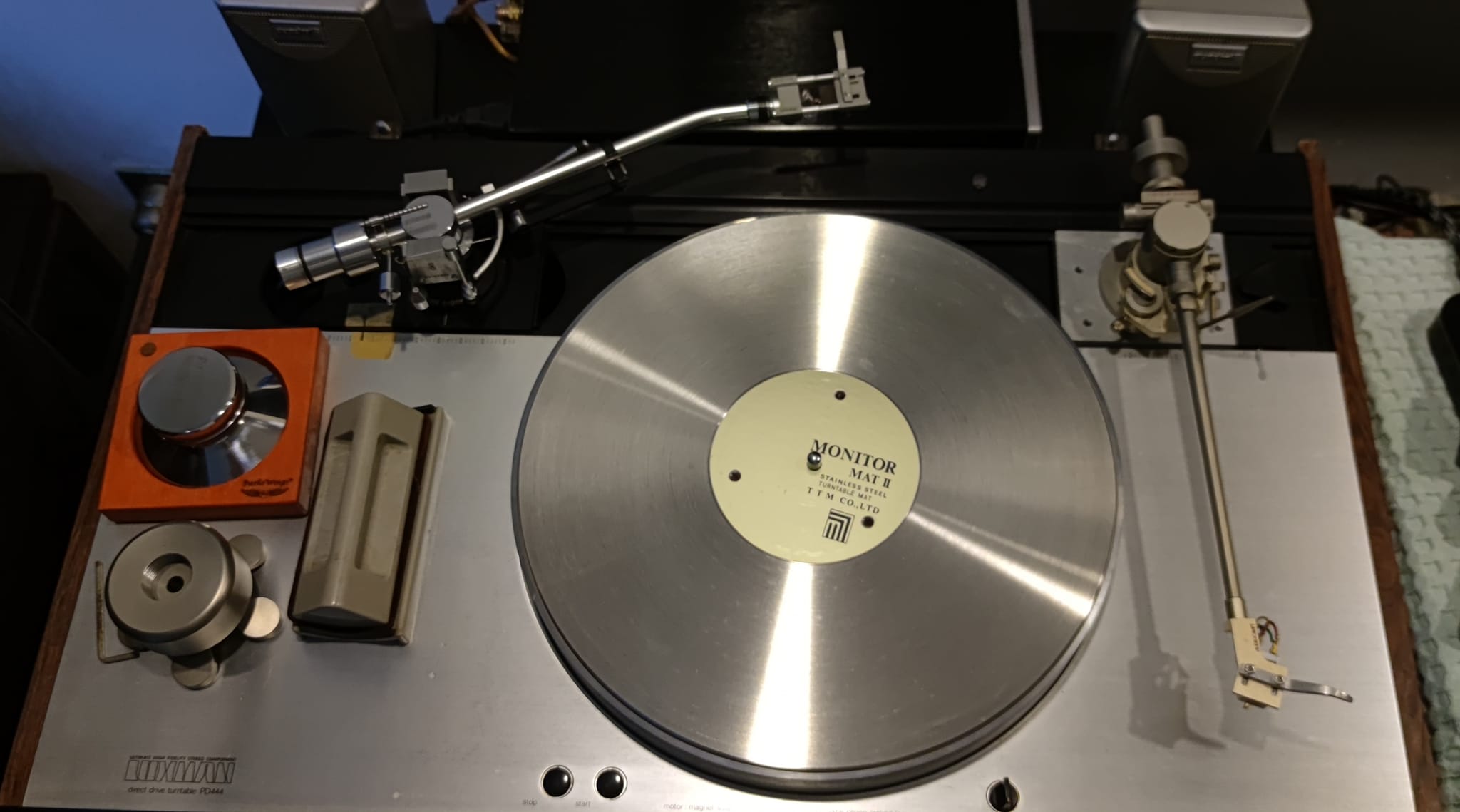 Turntable set up with Luxman PD444 and Technics SP10MKII