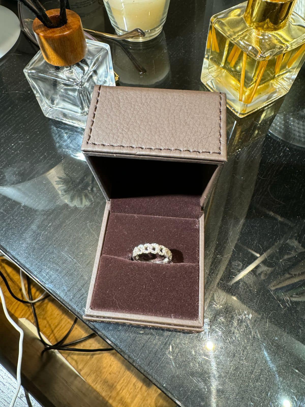 Bijou Occasion En Or 18 Carats Avec Une Belle Aigue-marine Bleue - Pièce Unique