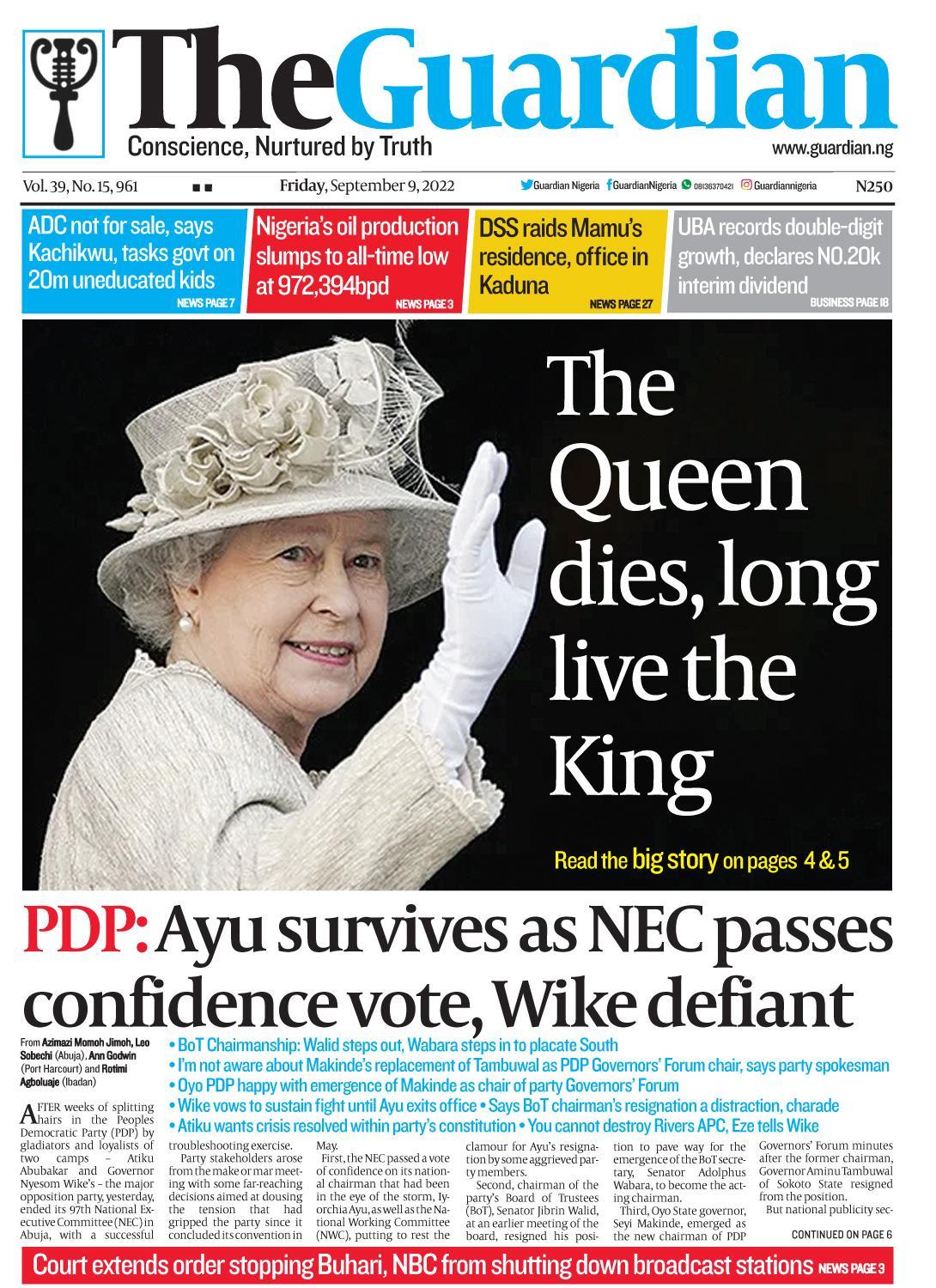 Guardian Nigeria - These are the headlines in today’s edition of The ...