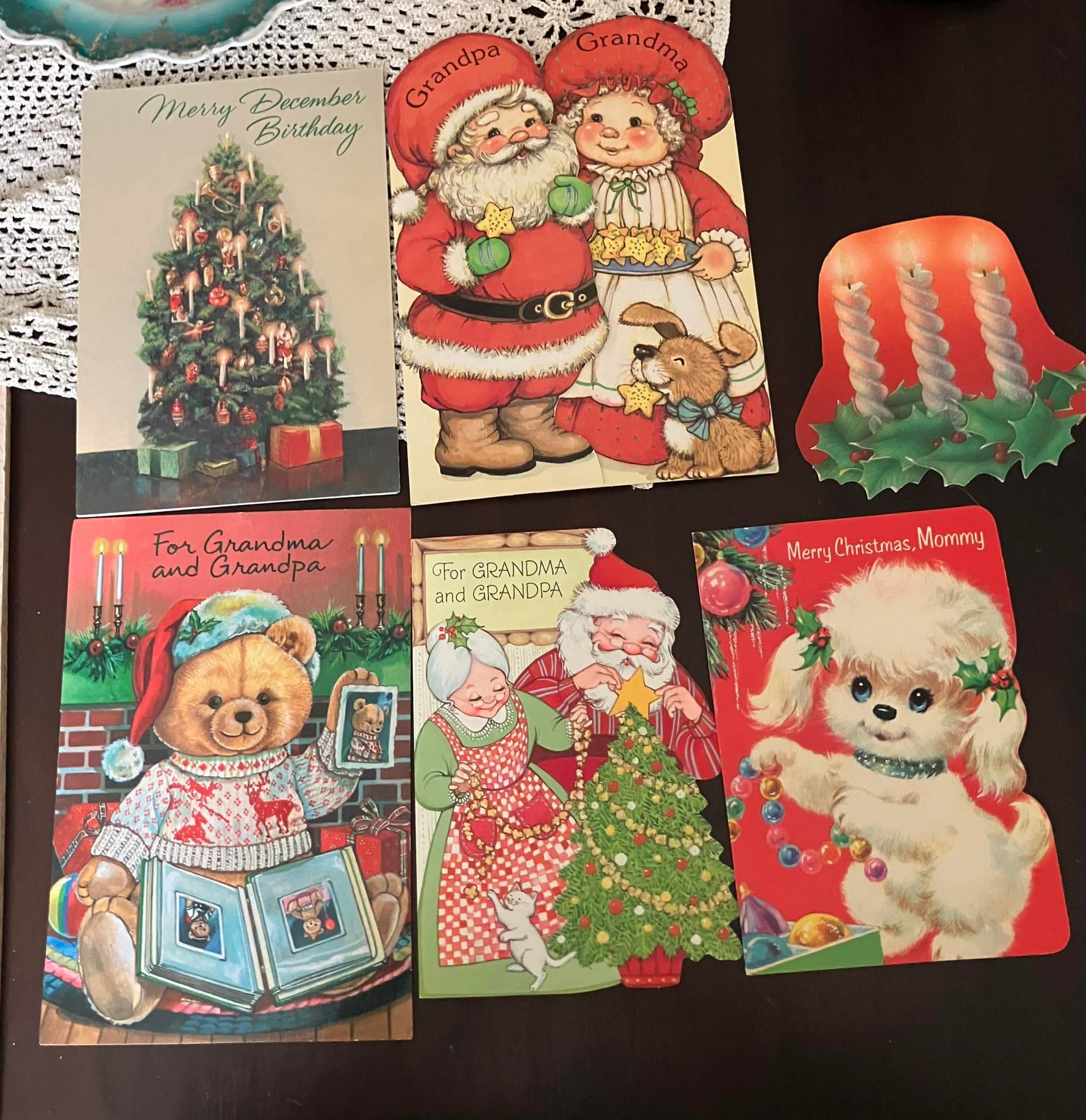 A few Christmas cards from my collection. 1930s and 1940s