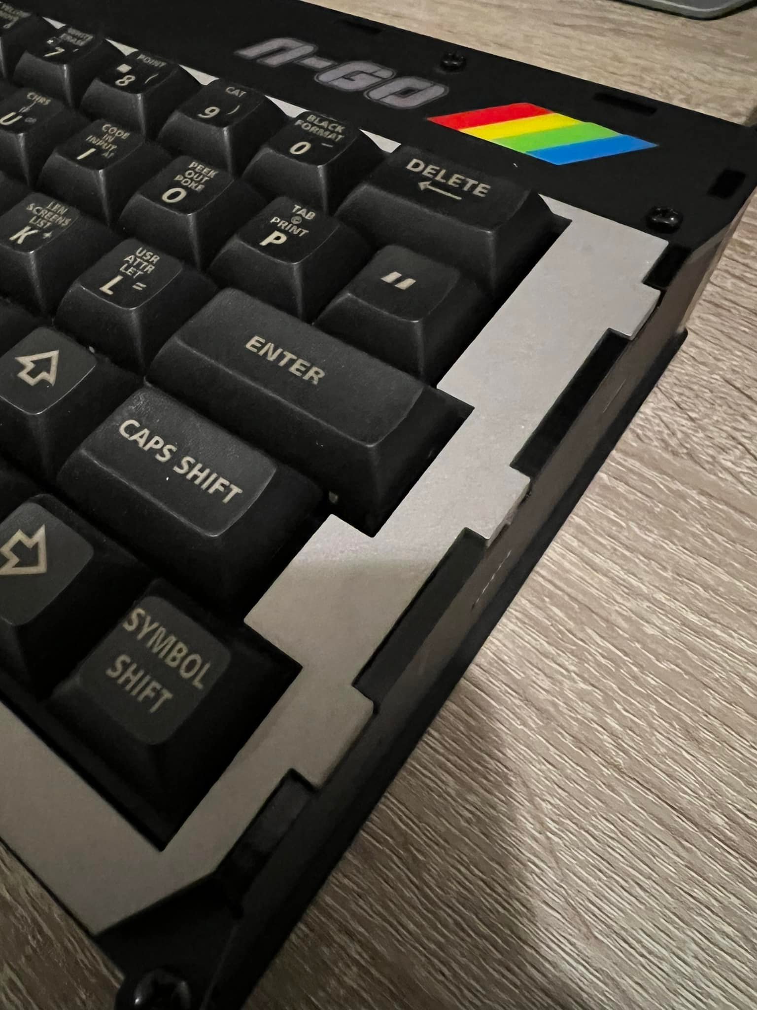 Zx Spectrum fluorescent silicone keyboard mat replica