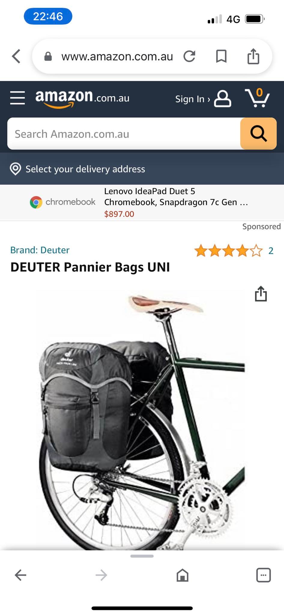 Replacement for Deuter Uni pannier bags with drawstring opening