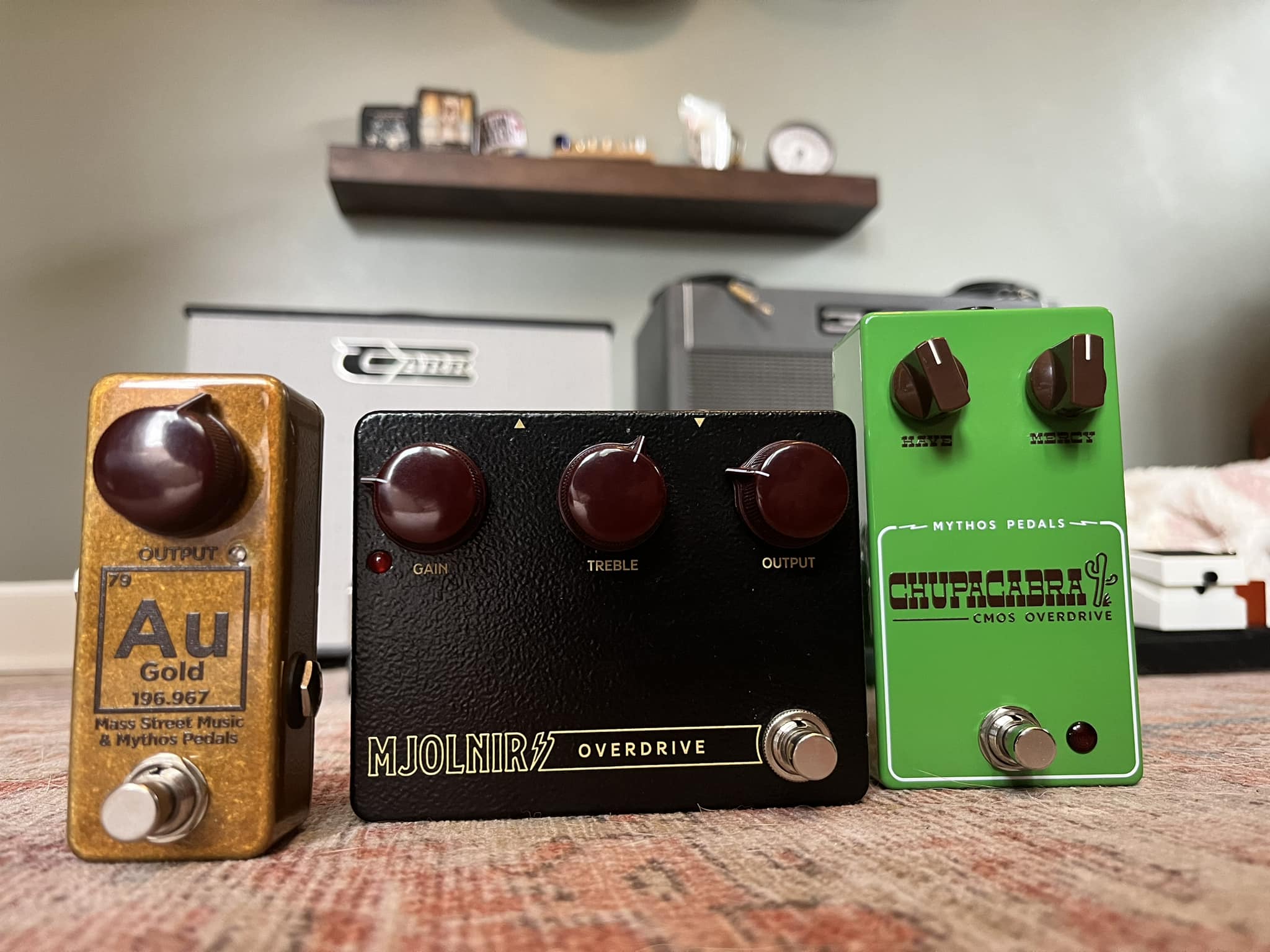 Mythos pedal collection including Chupacabra