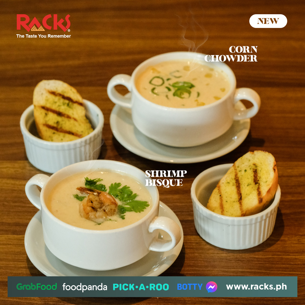 RACKS - We've got NEW Soups to fuel your soul this rainy...