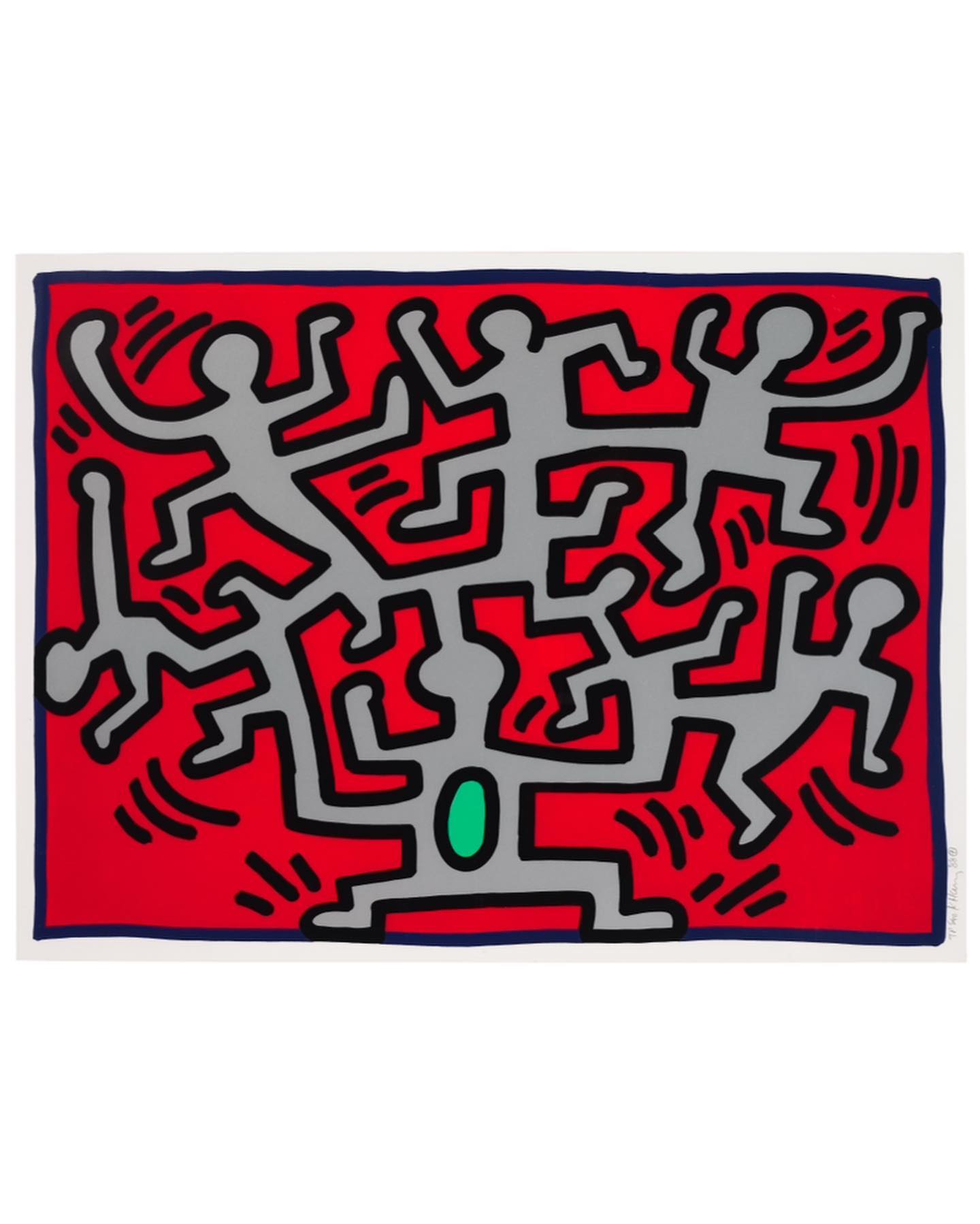 What is the story behind Keith Haring's exhibition piece?