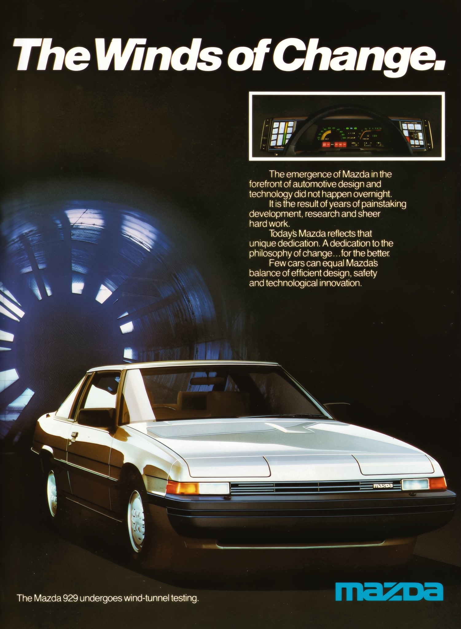1983 Mazda 929 Hardtop Coupé Ad. Australia. (Mazda Cosmo HB).