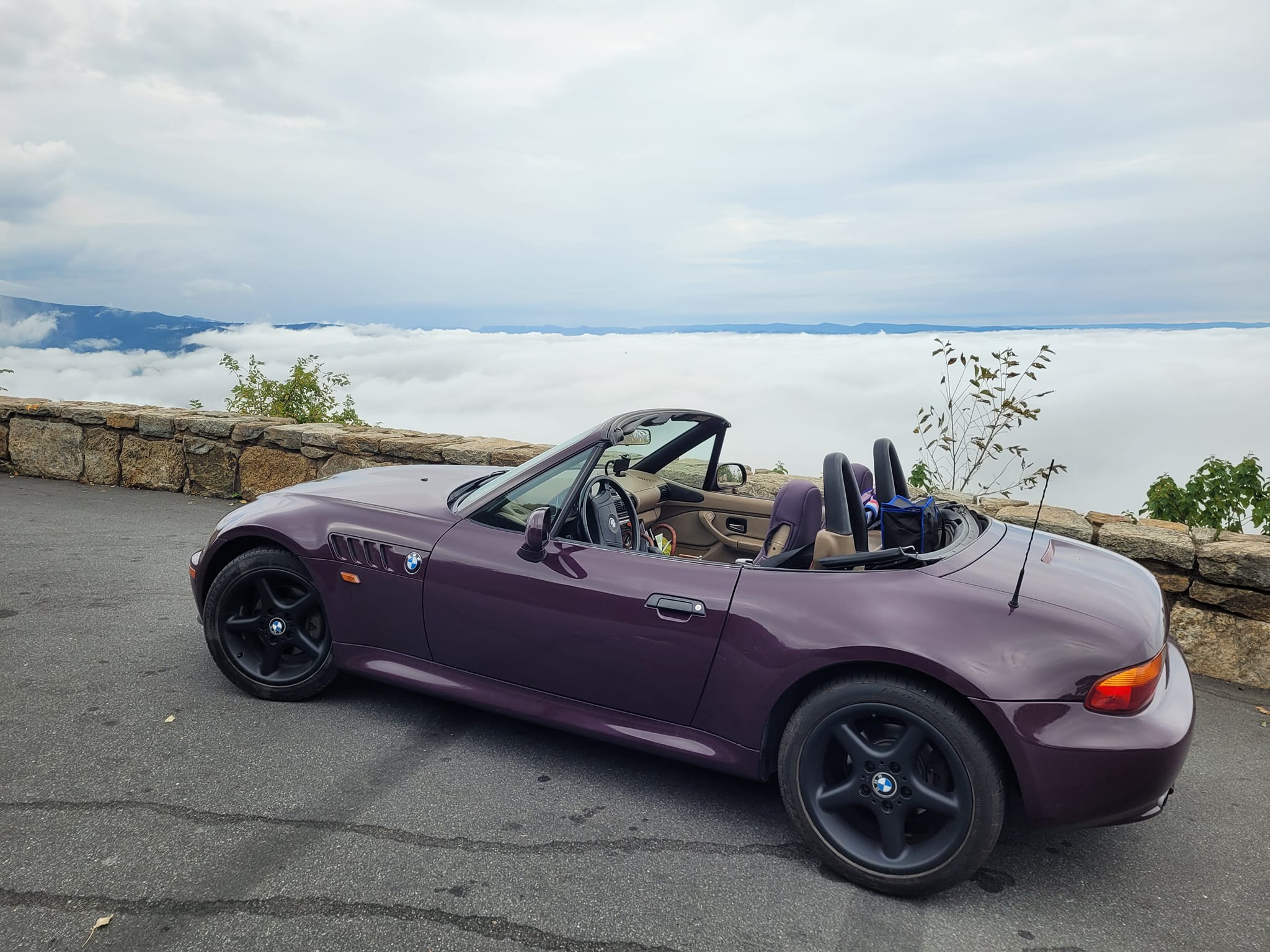 Violet, a 1998 Z3 2.8, completes Skyline Drive and Blue Ridge