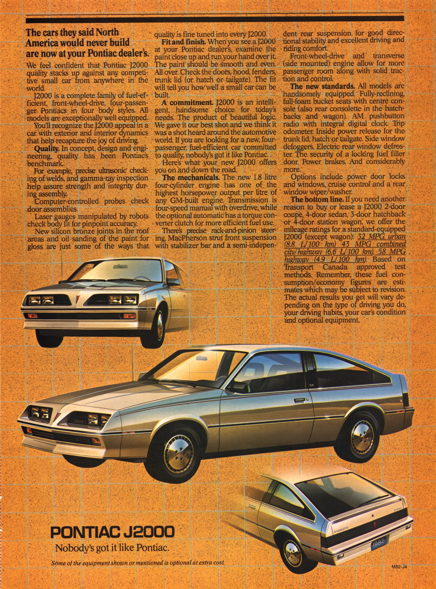 1984 Pontiac 2000 Sunbird Turbo 2 Page USA Advertisement