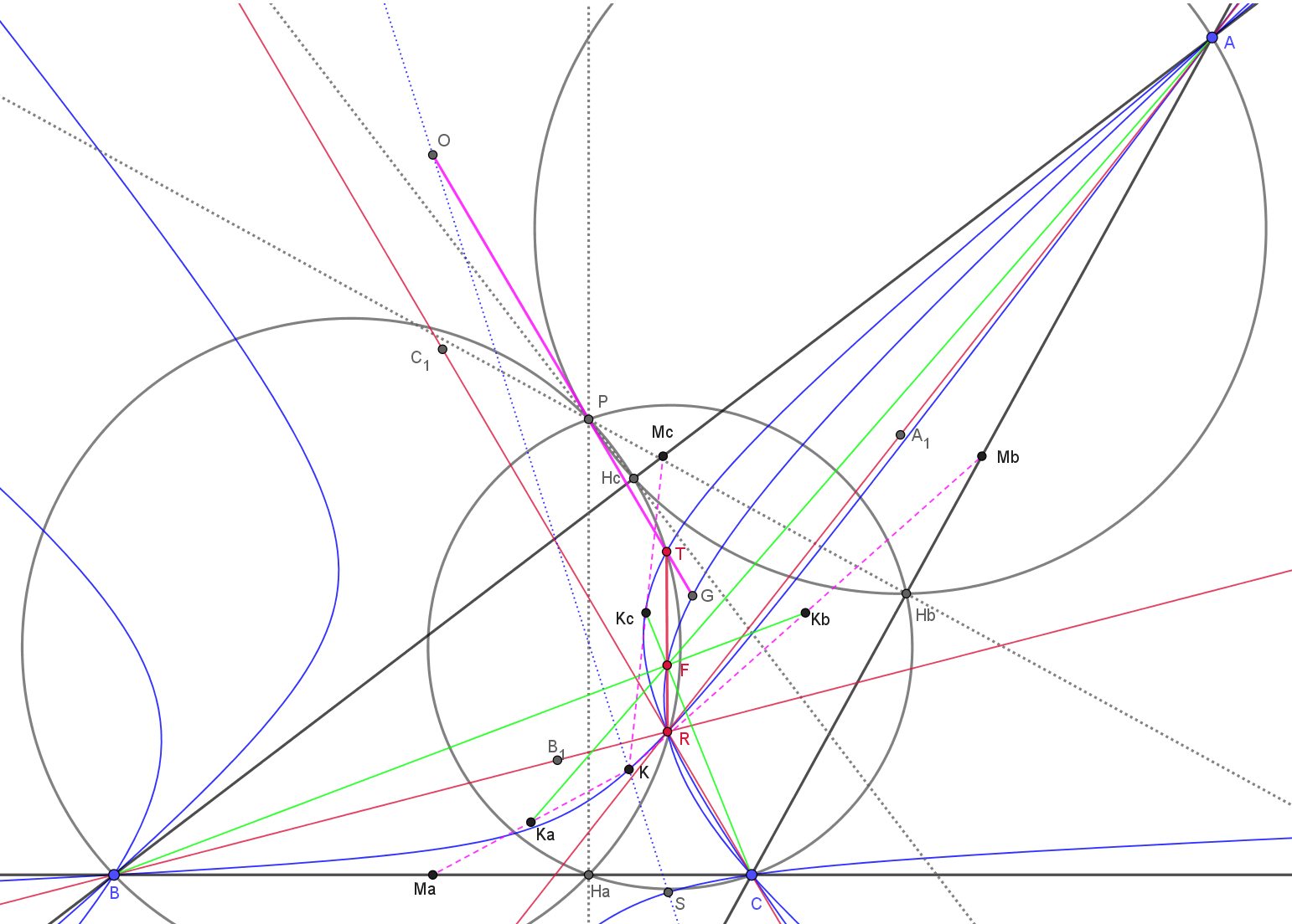 Yet another “Folding” problem, this time to touch the Orthocenter