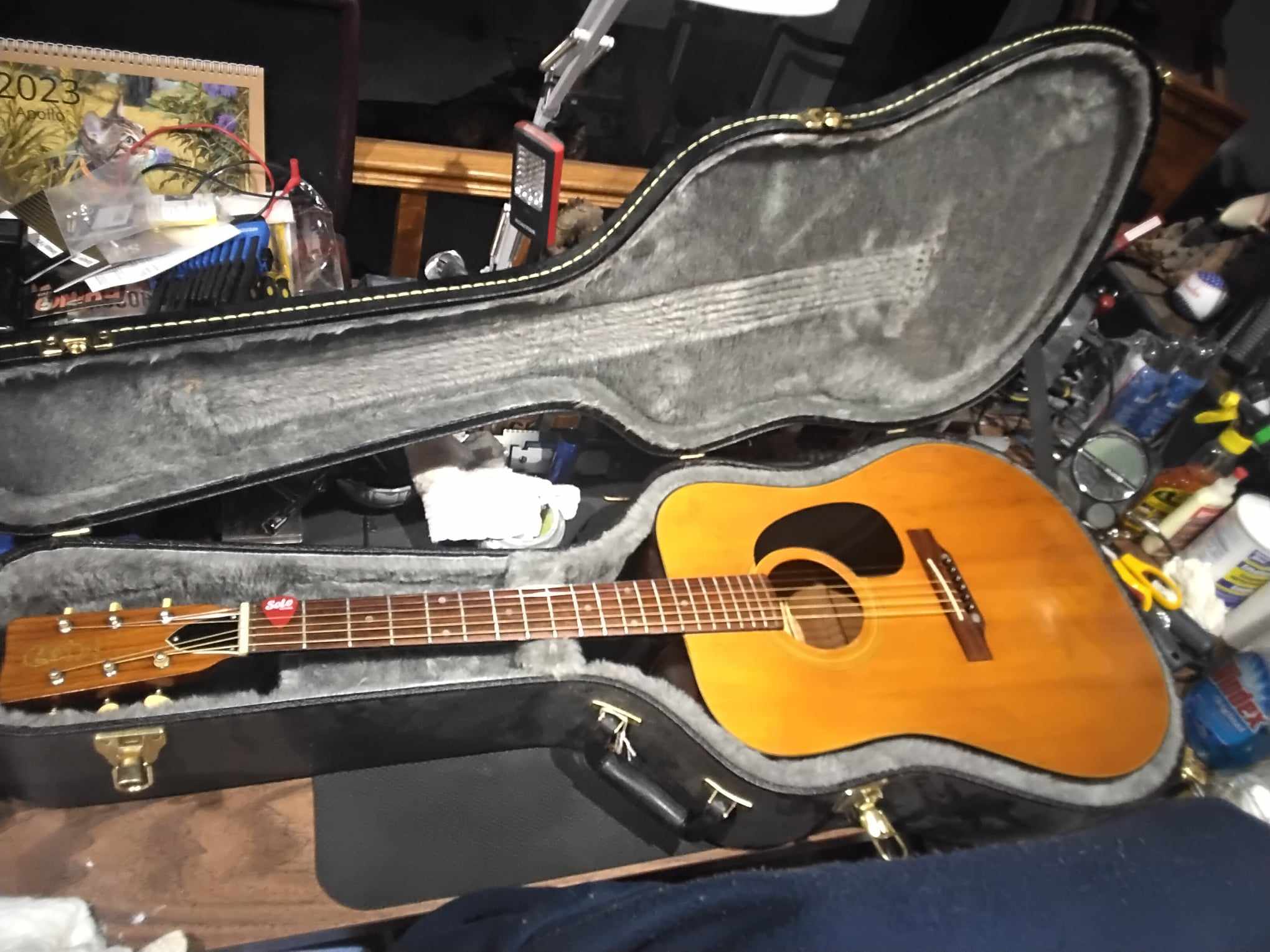 Restored 1970s Japanese-made pan guitar serial H608