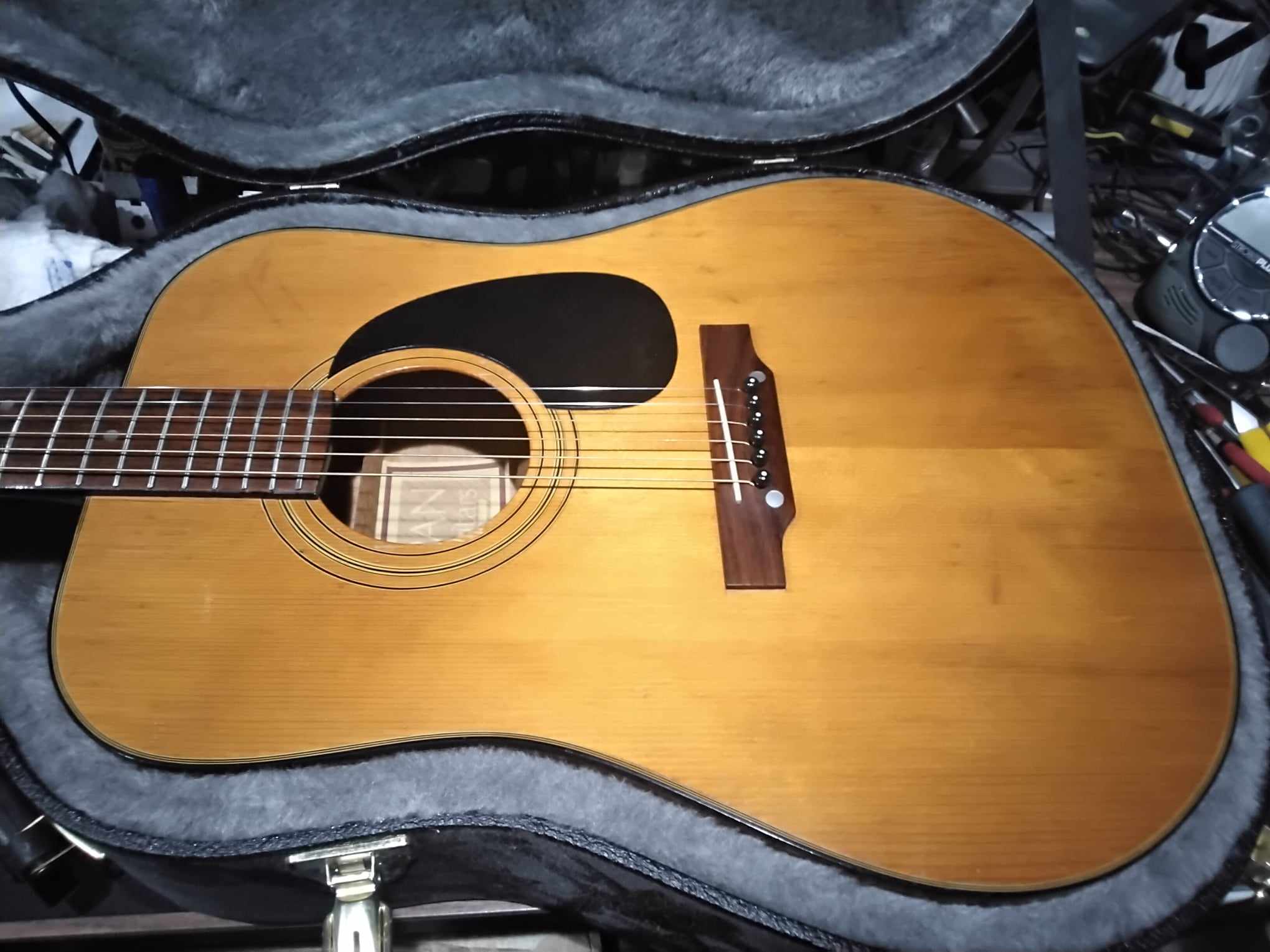 Restored 1970s Japanese-made pan guitar serial H608