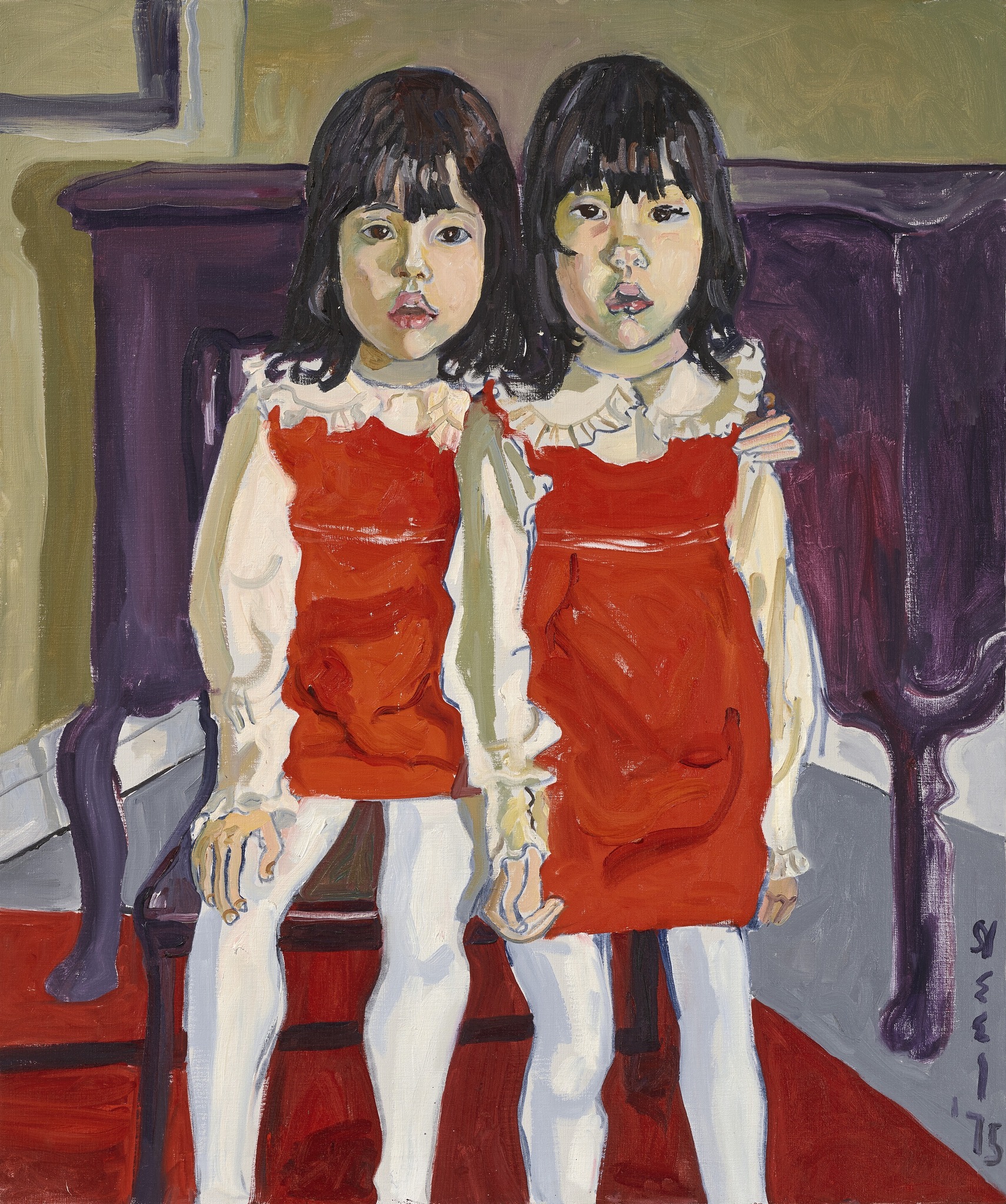 アートポスター/The Vegh Twins/アリスニール/Alice Neel 🏫 A striking portrait of the identical twin daughters of sculptor