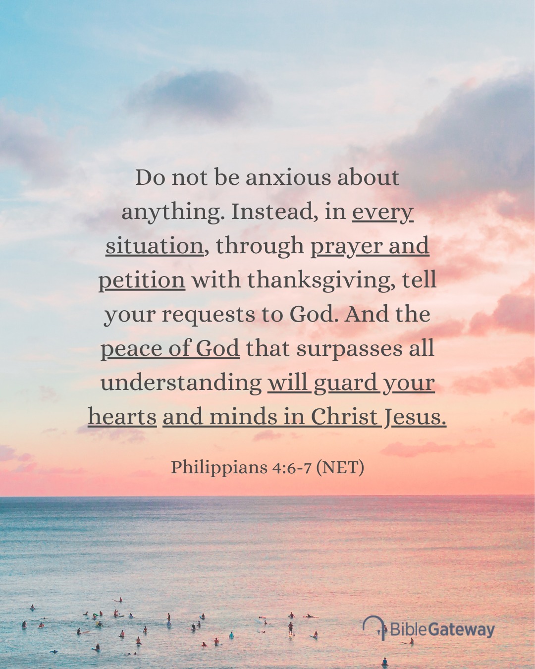 Bible Gateway - Do not be anxious about anything.... | Facebook