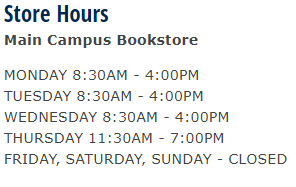 🍂NEW FALL HOURS 🍂 - Schoolcraft College Bookstore