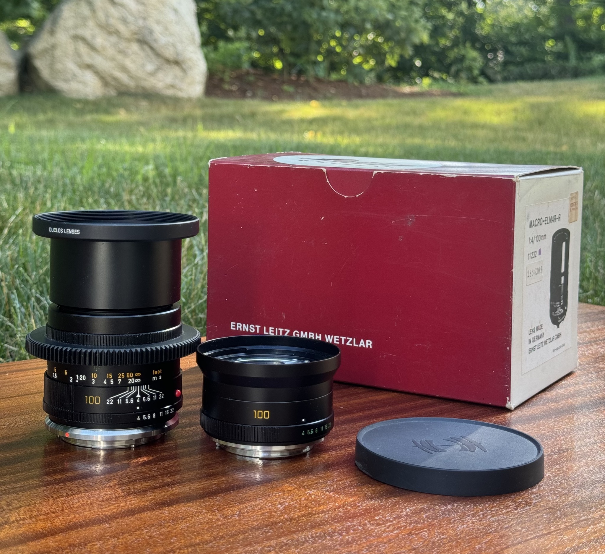 1978 LEITZ Leica 100mm F4.0 Macro-Elmar w/Extension Tube Duclos 