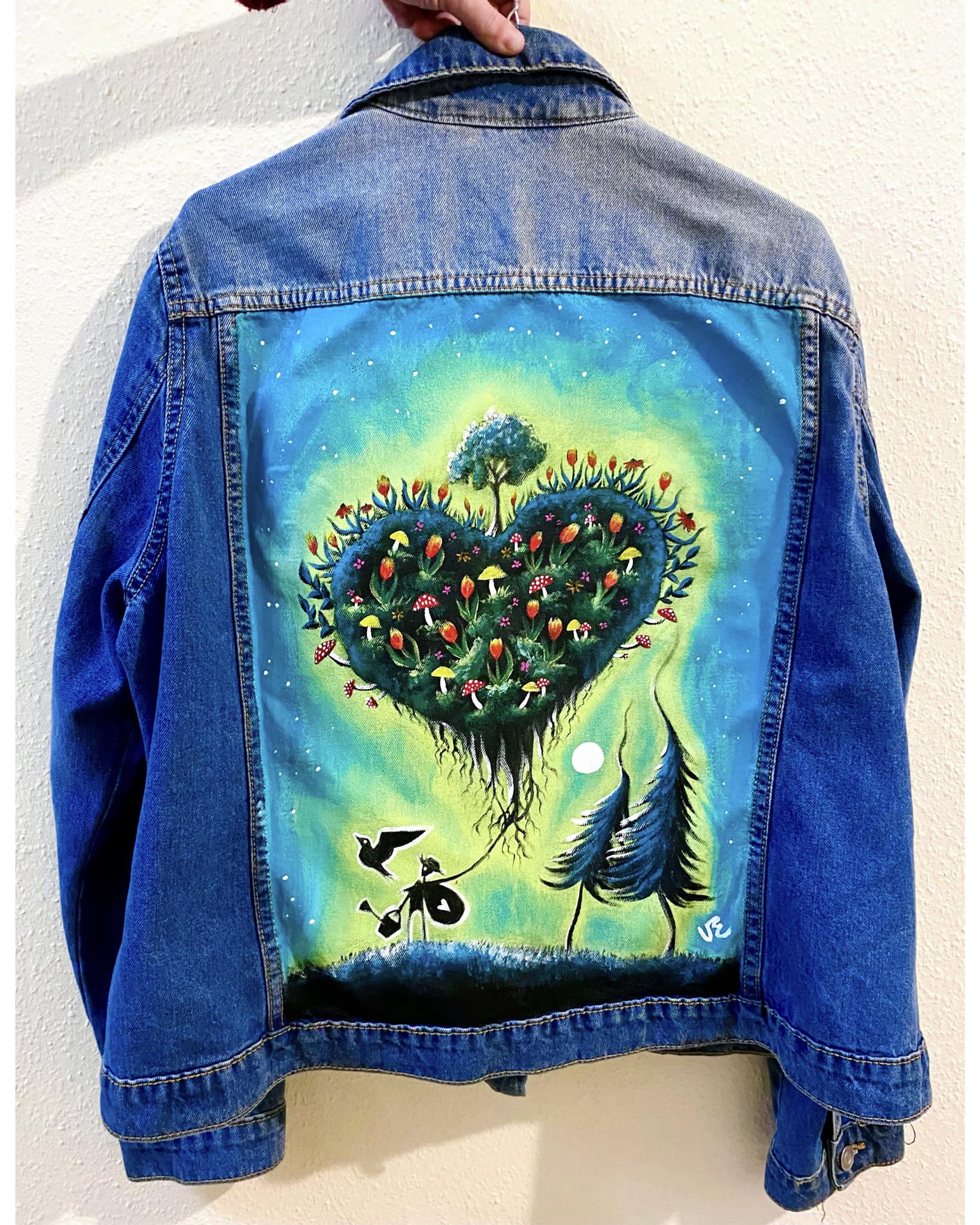 This is what is left of my jean jacket from the 90s. I combined 3 