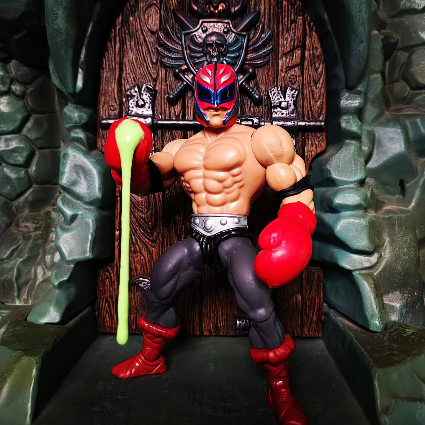 Homestar Runner's Strong Bad action figure with radioactive ooze