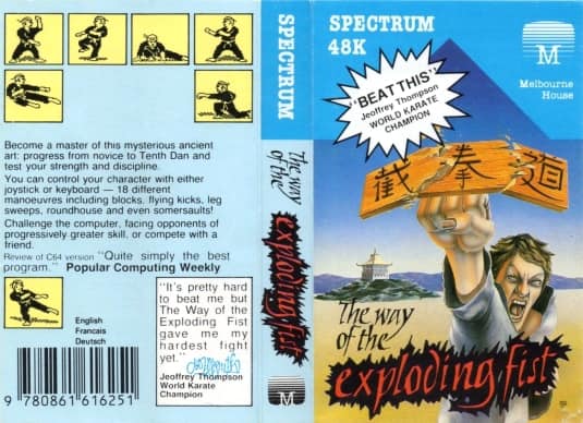 Classic ZX Spectrum games like Way of the Exploding Fist and Yie