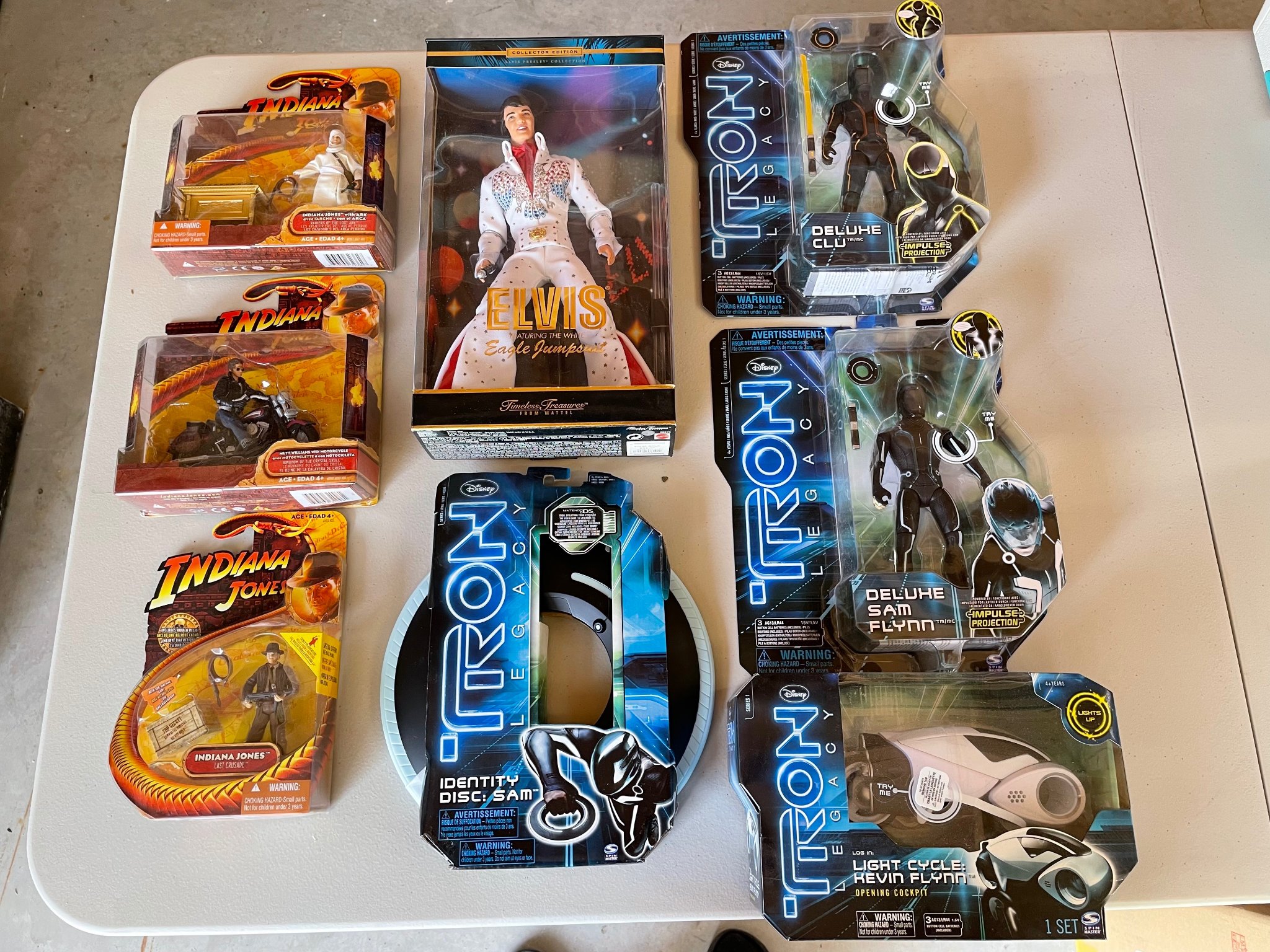 FOR SALE - 1981 Tomy TRON Light Cycle and 4x action figures. $300