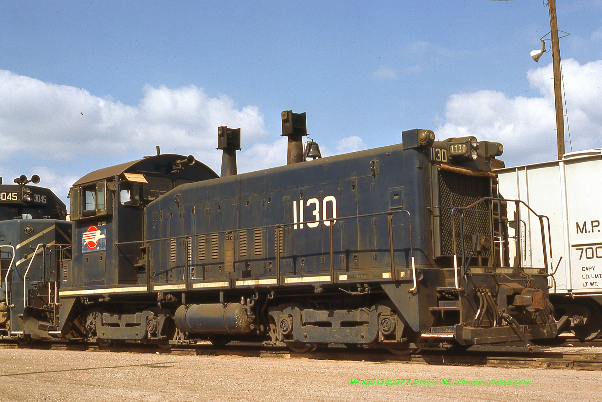 Rebuilt EMD SW9 locomotive in Houston, TX