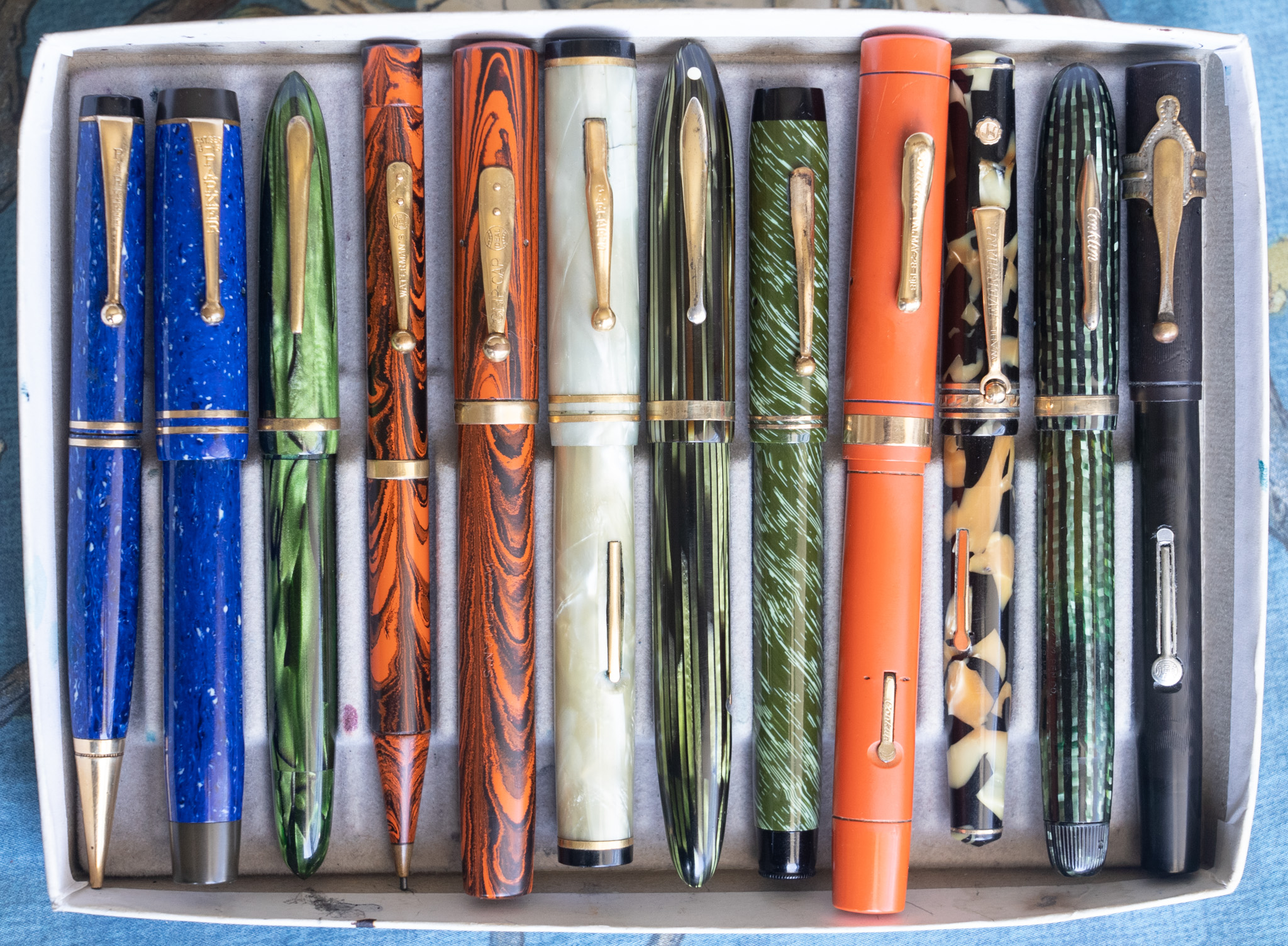 Vintage Waterman's Ligne 60 fountain pens with 14k nibs