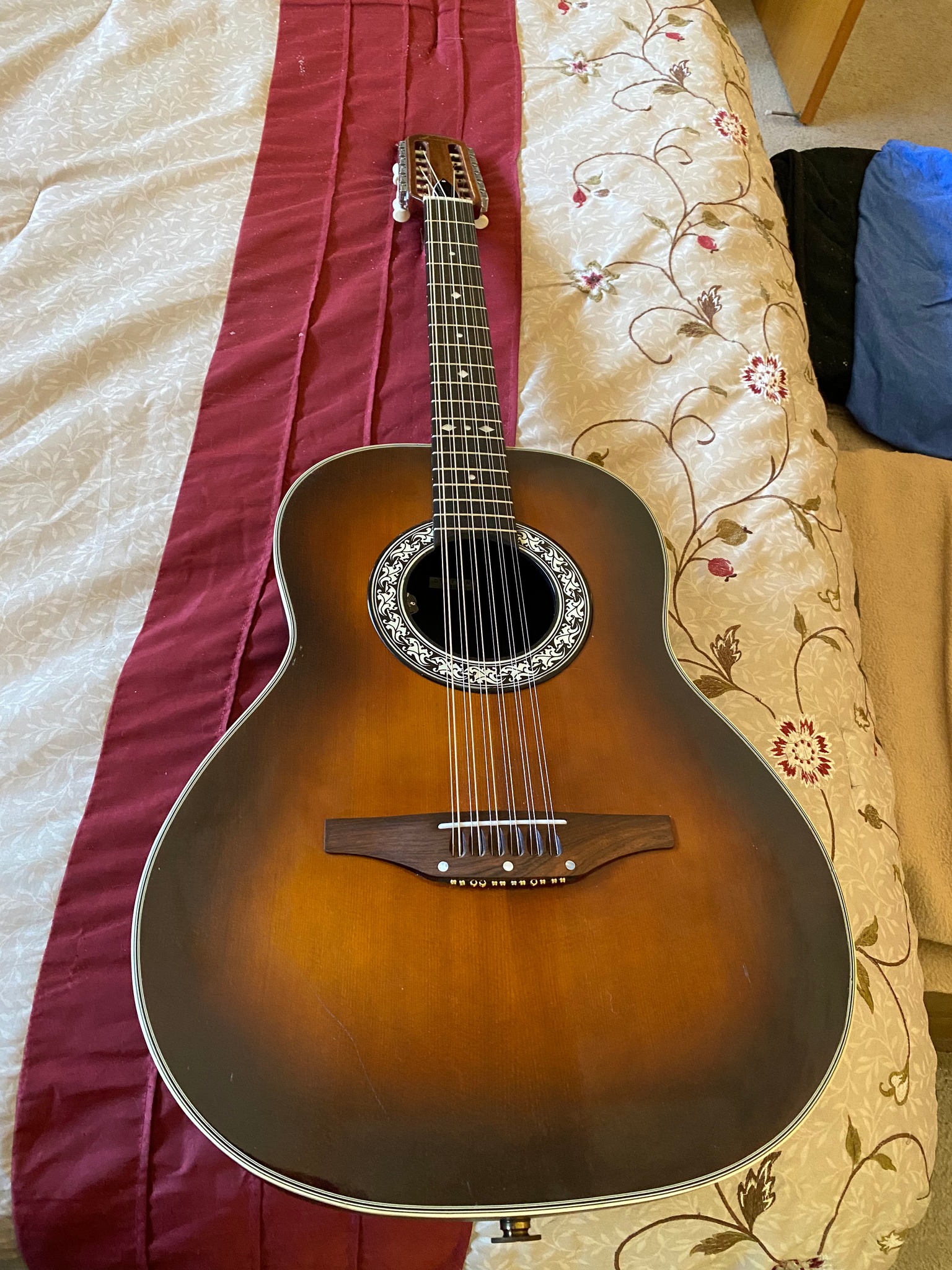 1972 Ovation 1115 12 string guitar in excellent condition