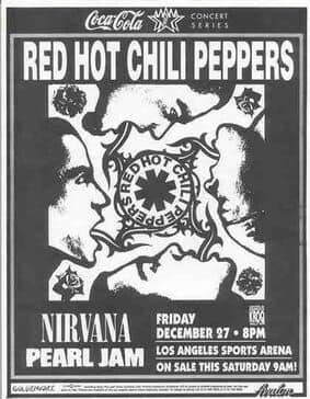 OTD December 27, 1991, Red Hot Chili Peppers, #Nirvana and