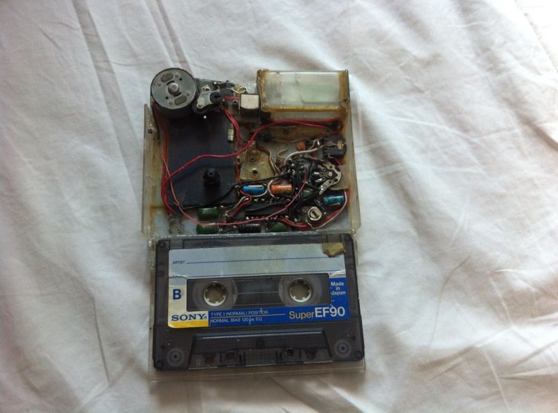 Hooked up a cassette player I found at my dad's house.