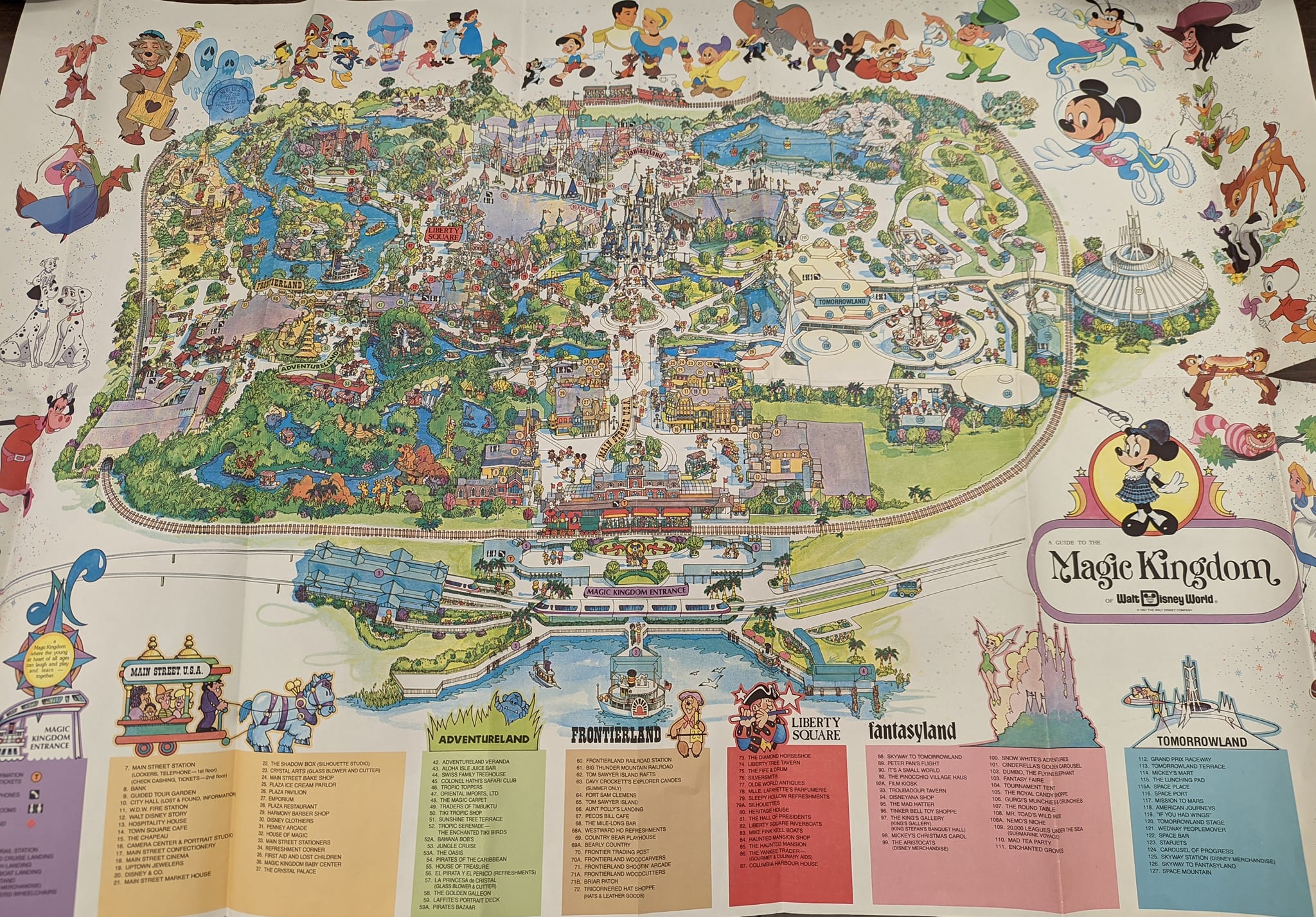 Vintage 1978 Disneyland map found at Goodwill