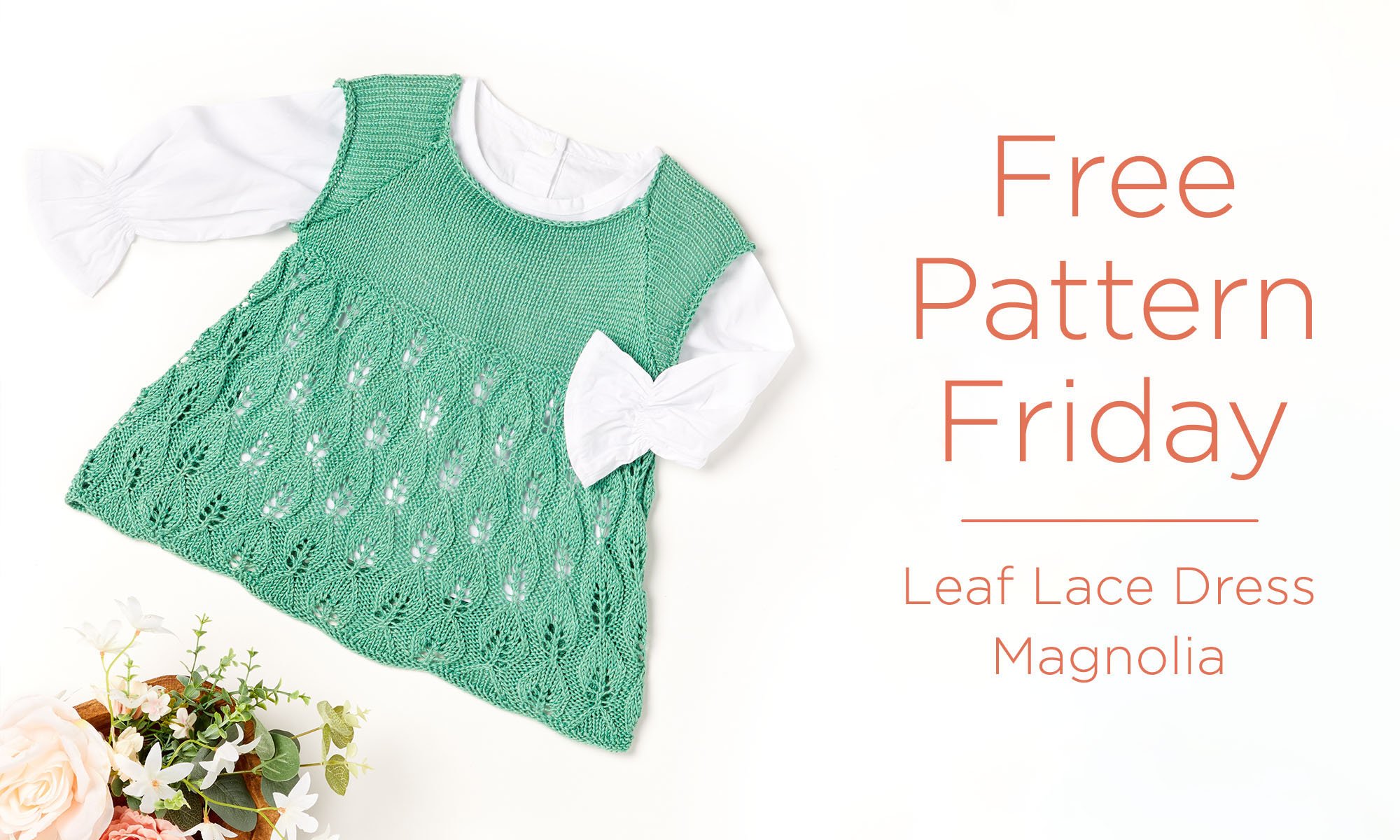 fairy leaves knit dress pattern Leaf Lace Baby Free Knitting elegant beaded dress