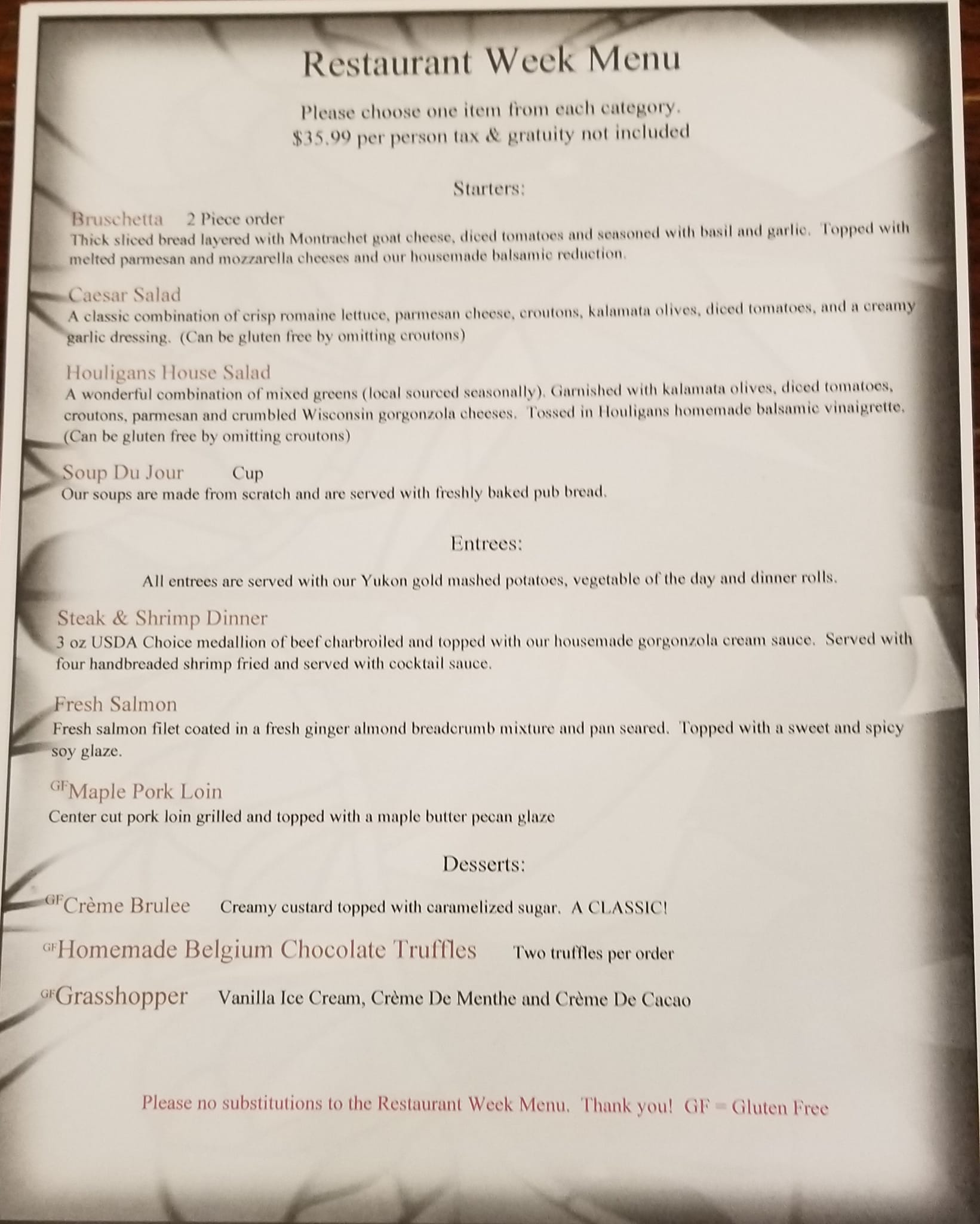 Tonight starts Restaurant... - Houligans Steak & Seafood Pub | Facebook