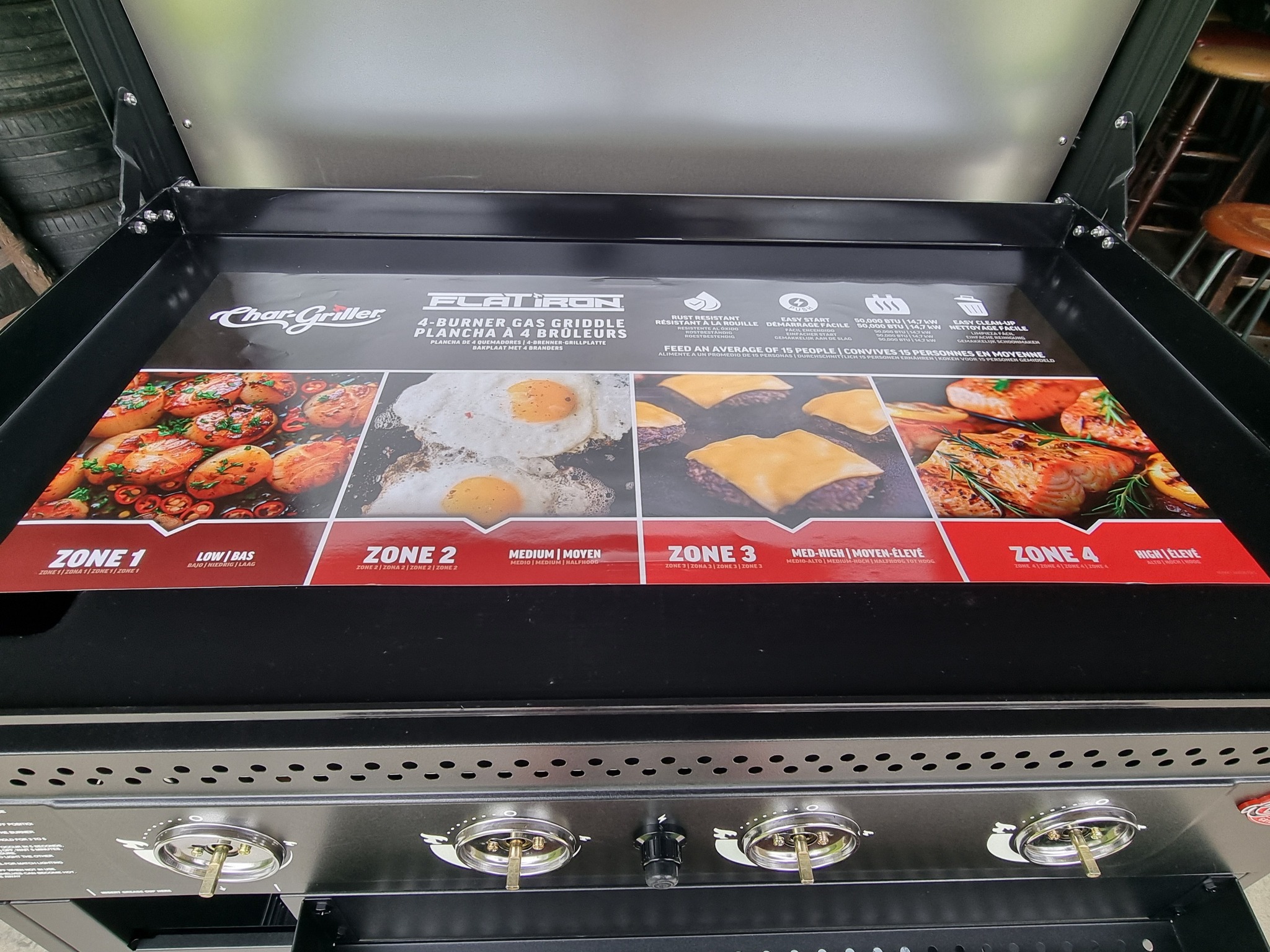 Just assembling my new char griller flat iron And the surface 