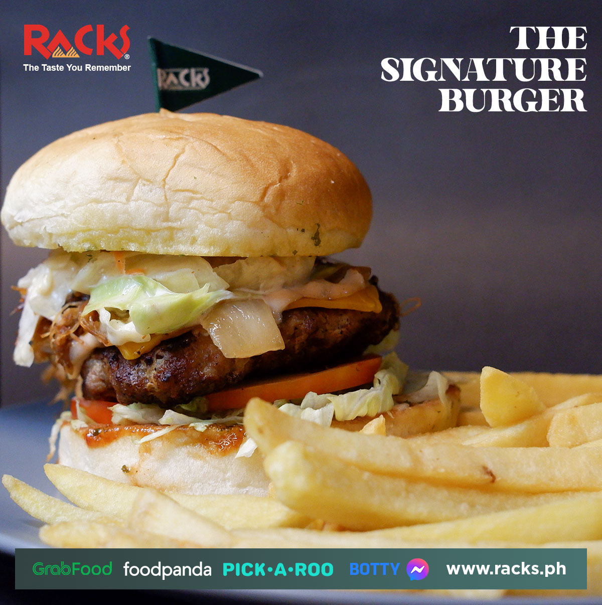 RACKS - The road to recovery is one Racks Signature Burger...