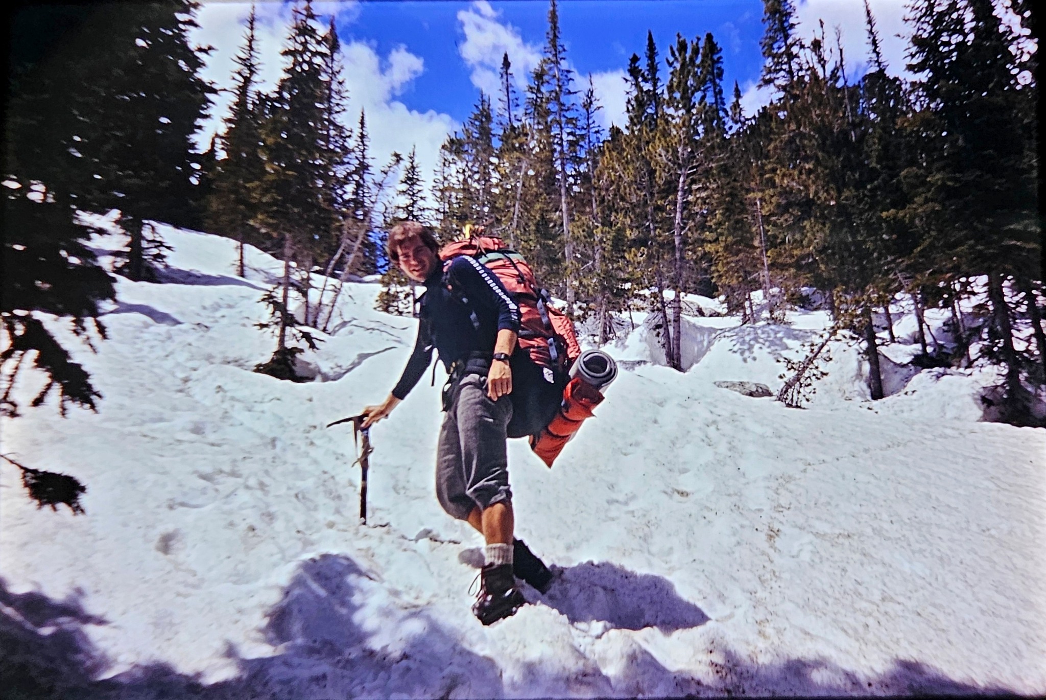 Vintage backpacking gear in the Tetons, 1984