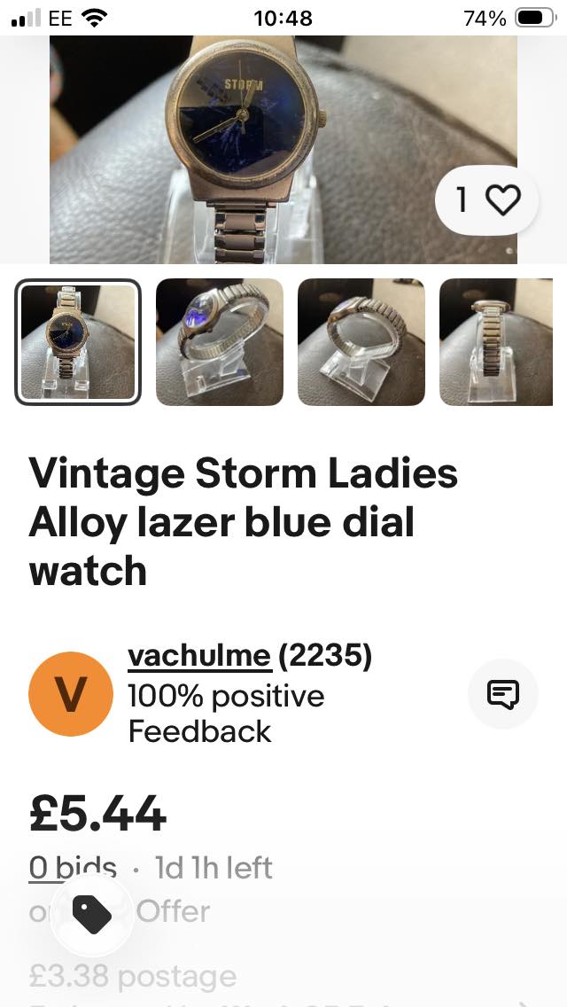 Montre Homme STORM Camera V7 Lazer Bleue, Mécanisme D'obturation, édition Spéciale