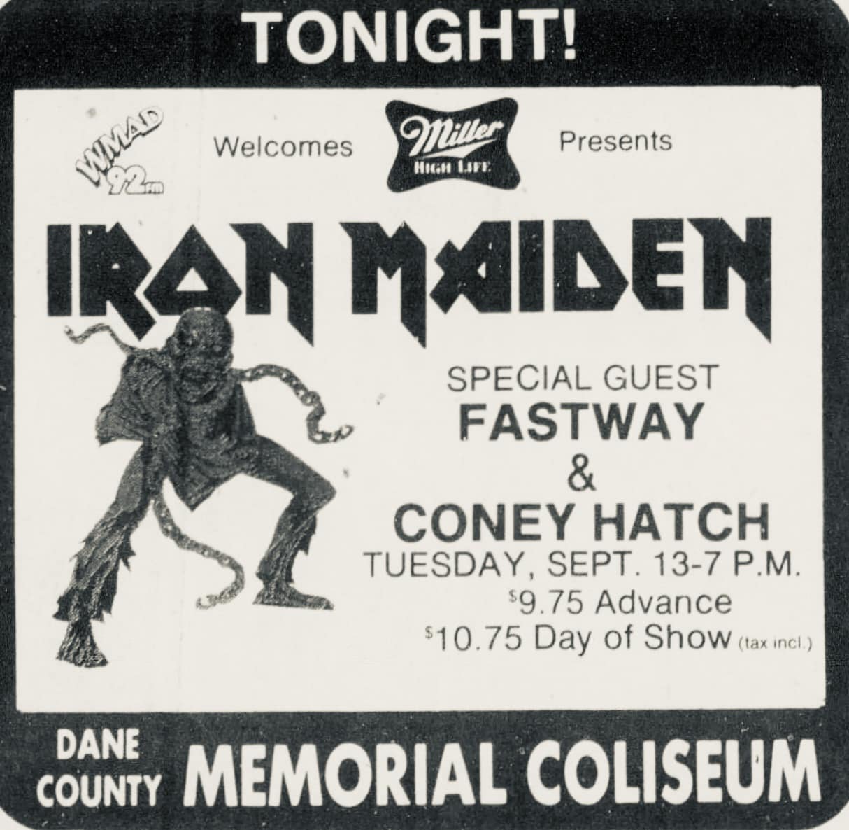 Iron Maiden World Piece tour hits Lansing 1983