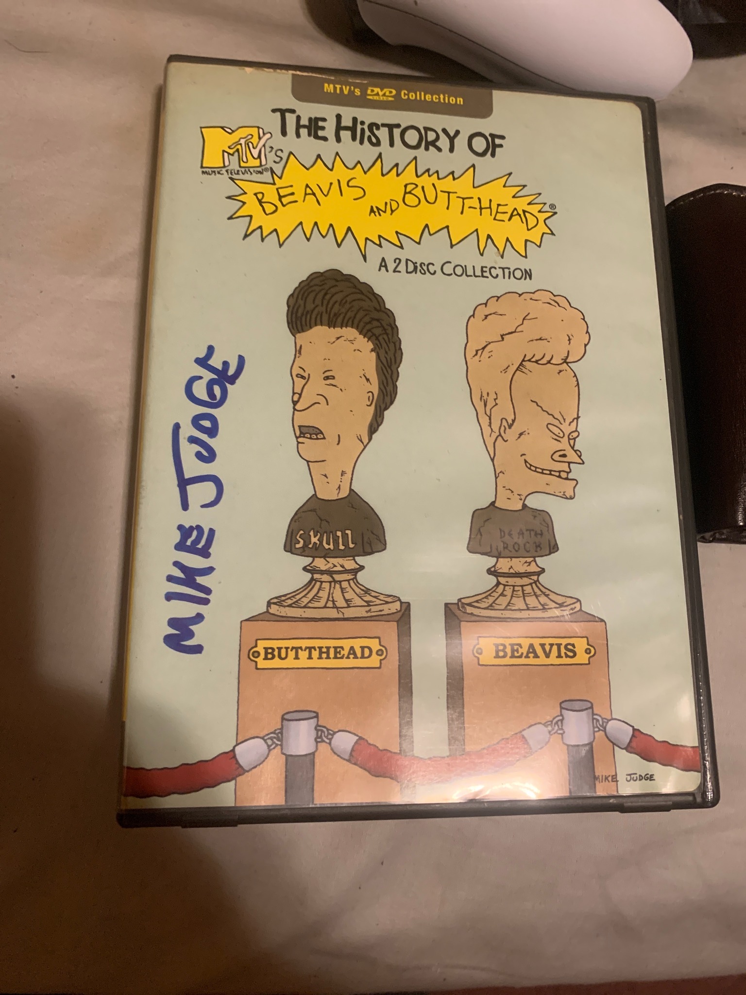 Rare Beavis and Butthead collectible with Mike Judge signature