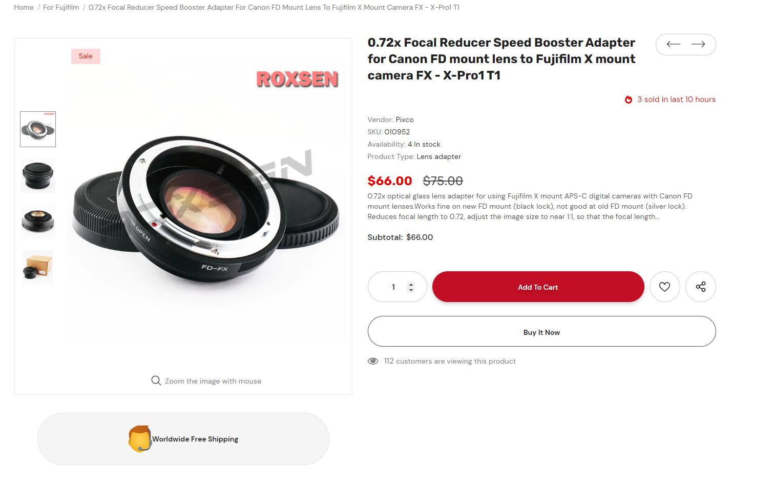 Zhongyi Lens Turbo II Focal Reducer Adapter Canon FD to Sony E NEX 5T A6000 6300 | Australia