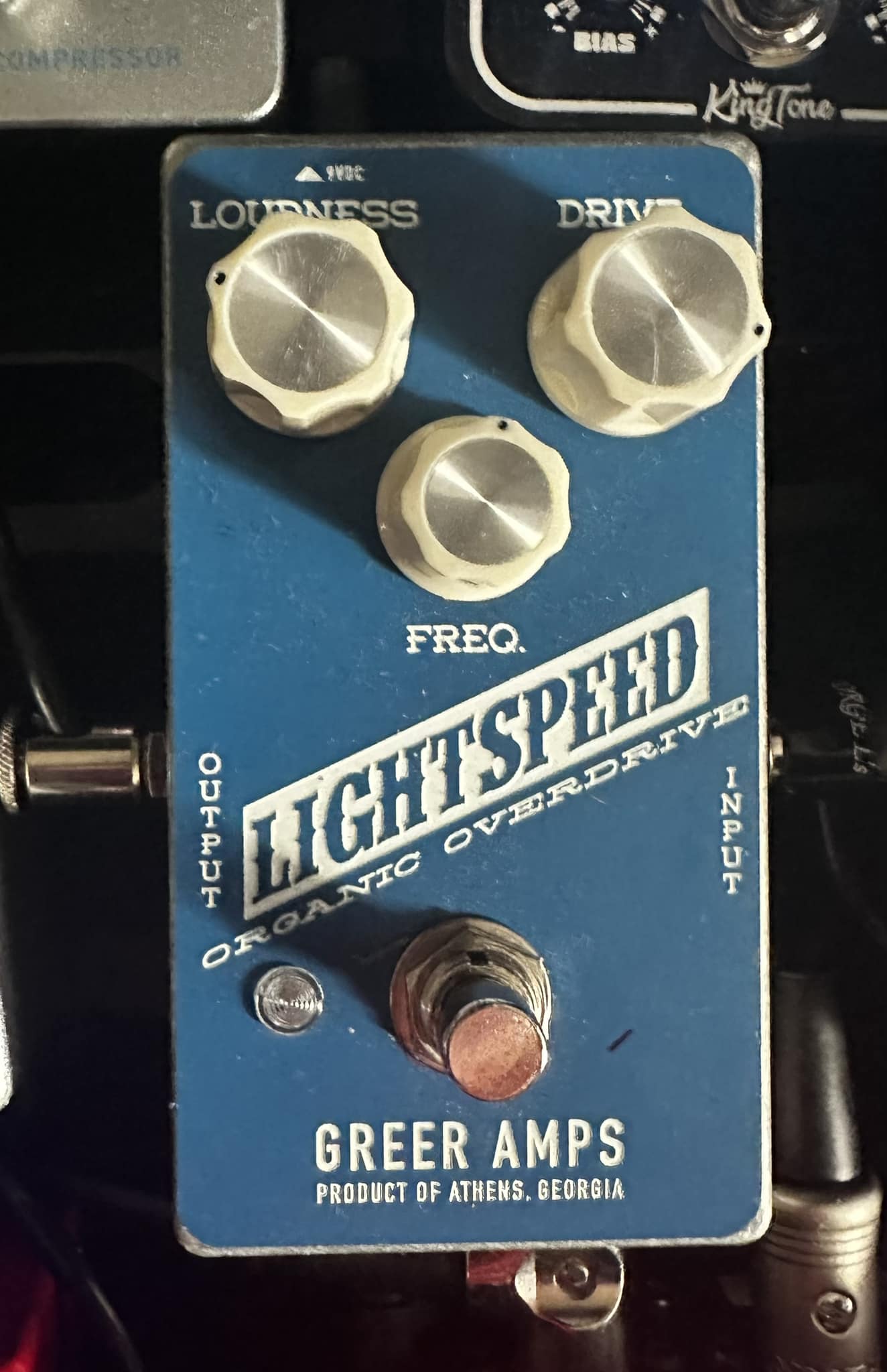 Pedalboard setup with Greer Lightspeed and Klon KTR