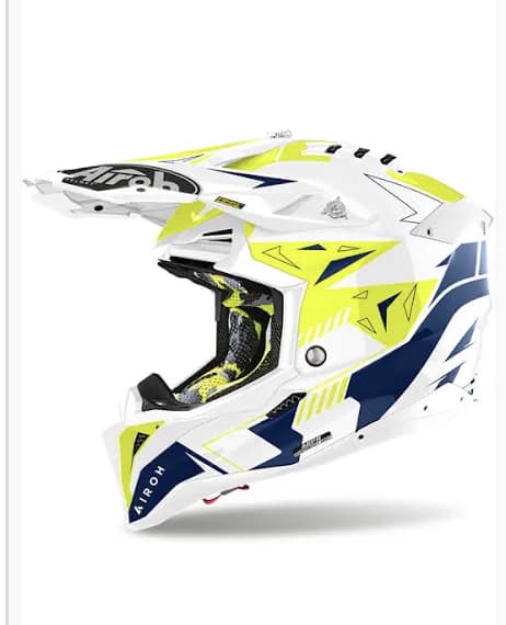 airoh 2019 commander carbon yellow gloss adventure helmet 2 Reveal Dual Sport includes the Pinlock 120 XLT Max Vision screen Airoh Commander Adventure Helmet Motorcycle