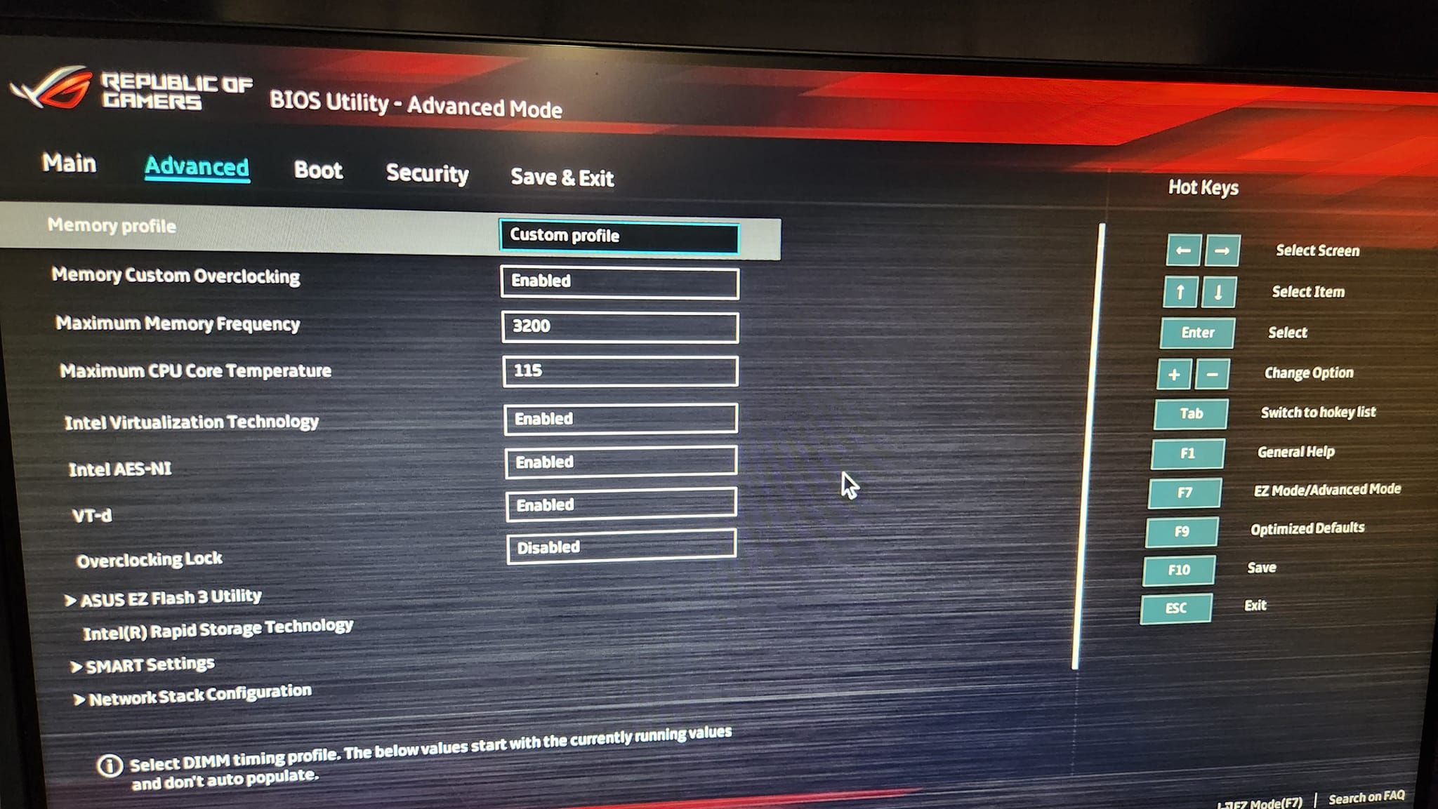 Is it safe to force 3200mhz RAM speed in custom BIOS mode?