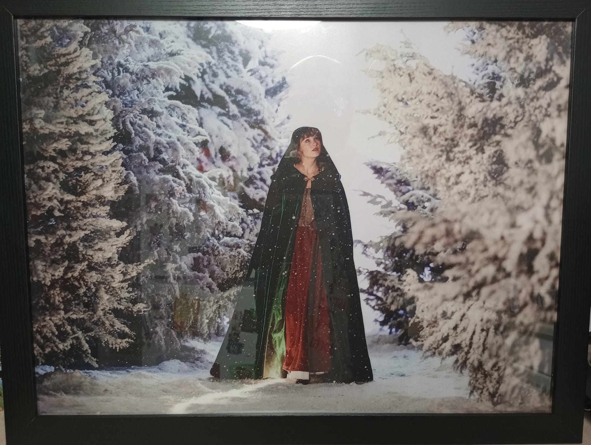 Taylor Swift's Haunted lithograph framed as a Christmas gift